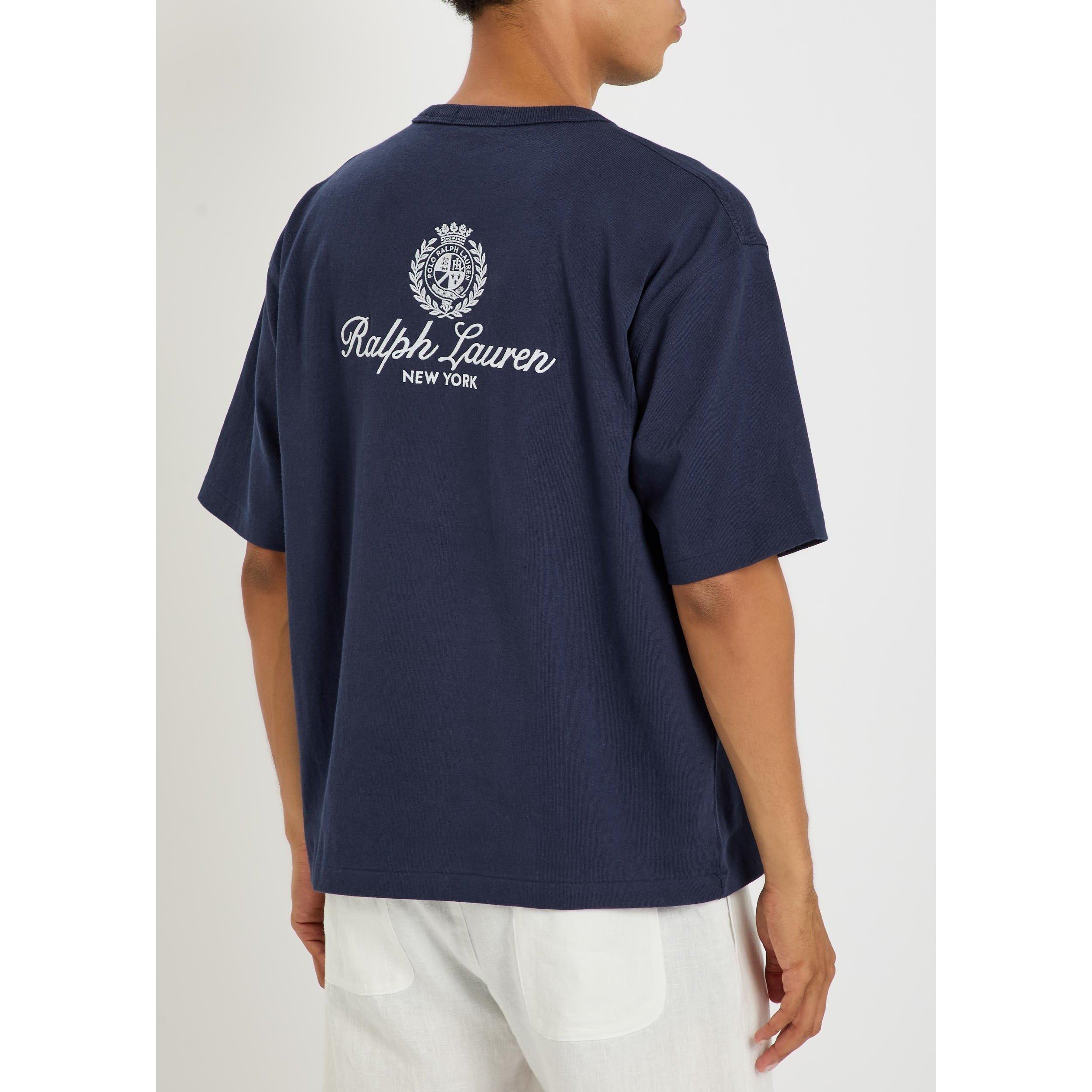 NAVY - Polo Ralph Lauren - Men's Logo Cotton T-Shirt - 3