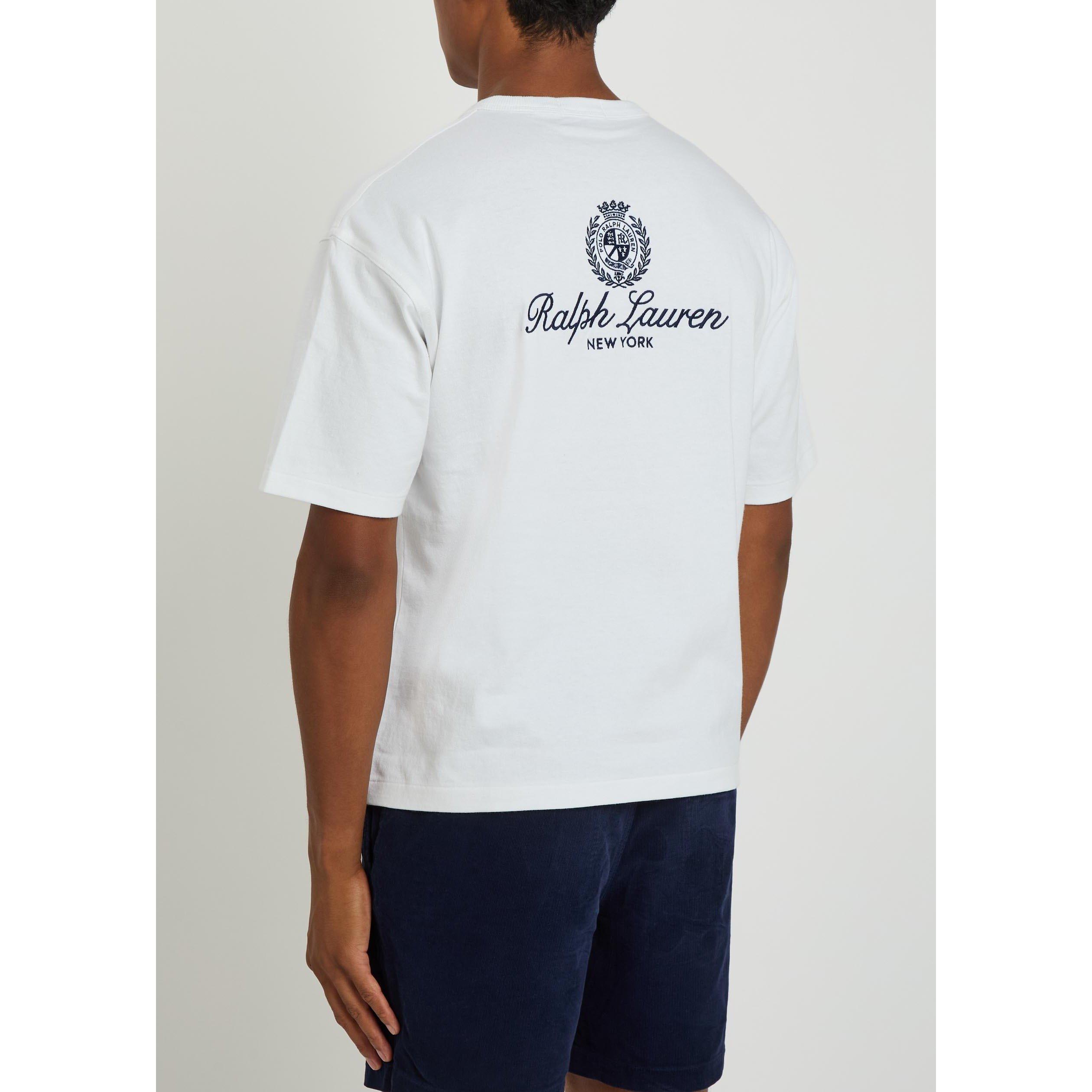 WHITE - Polo Ralph Lauren - Men's Crest Logo Cotton Short-Sleeve T-Shirt - 3