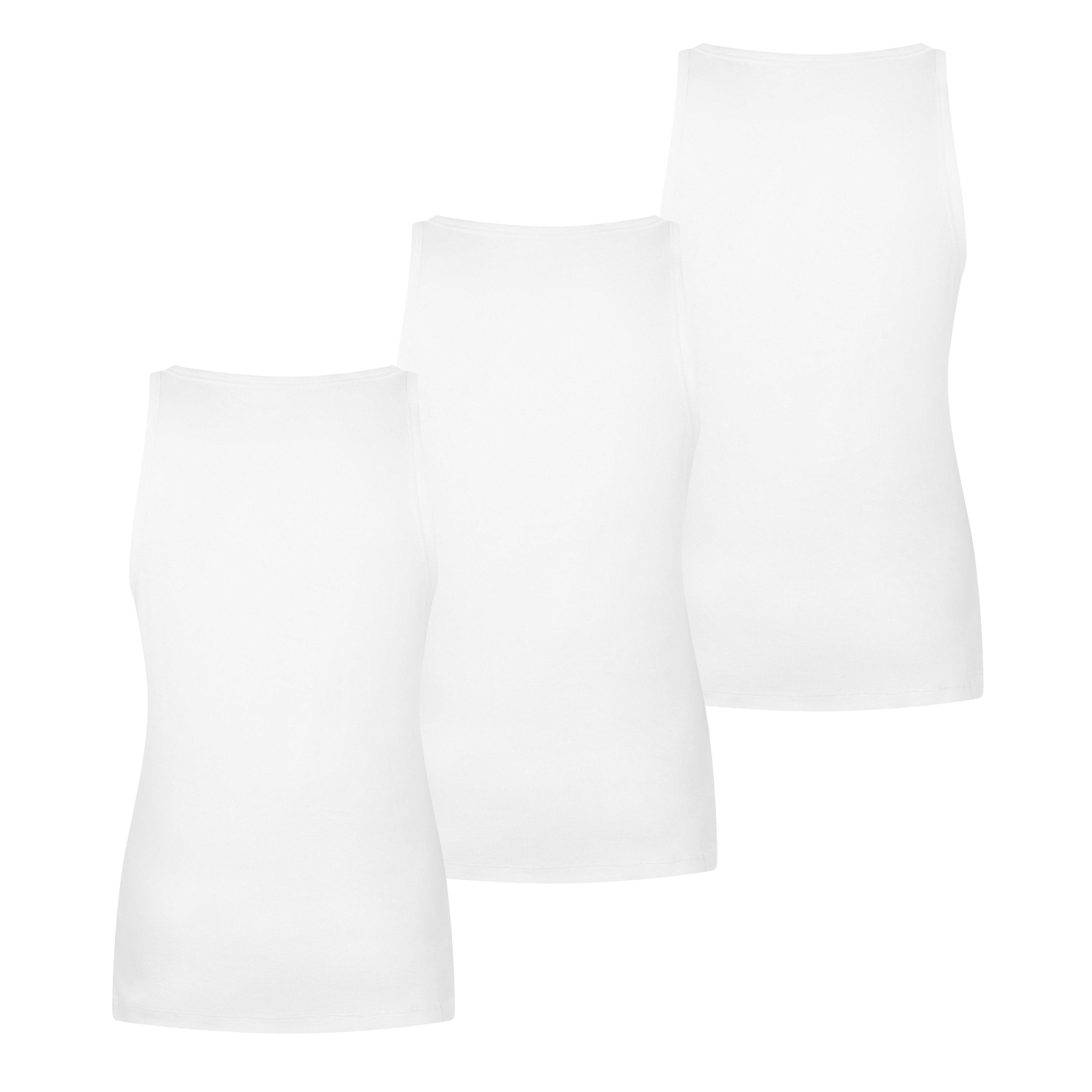 WHITE - SKIMS - Men's Rib Slim-Fit Cotton Tank Top 3 Pack - 2