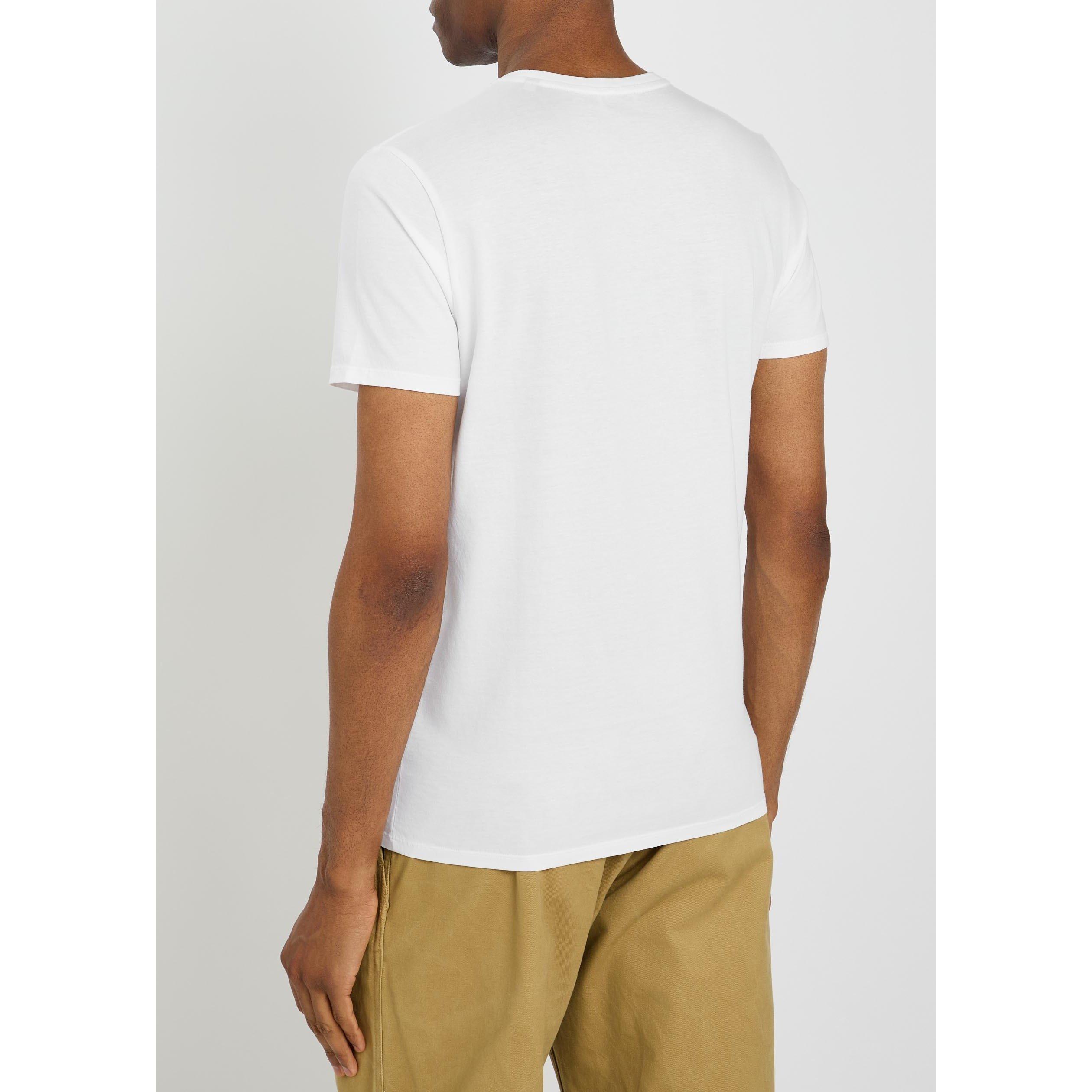 WHITE - Sandbanks - Men's Cotton Short-Sleeve Badge T-Shirt - 3