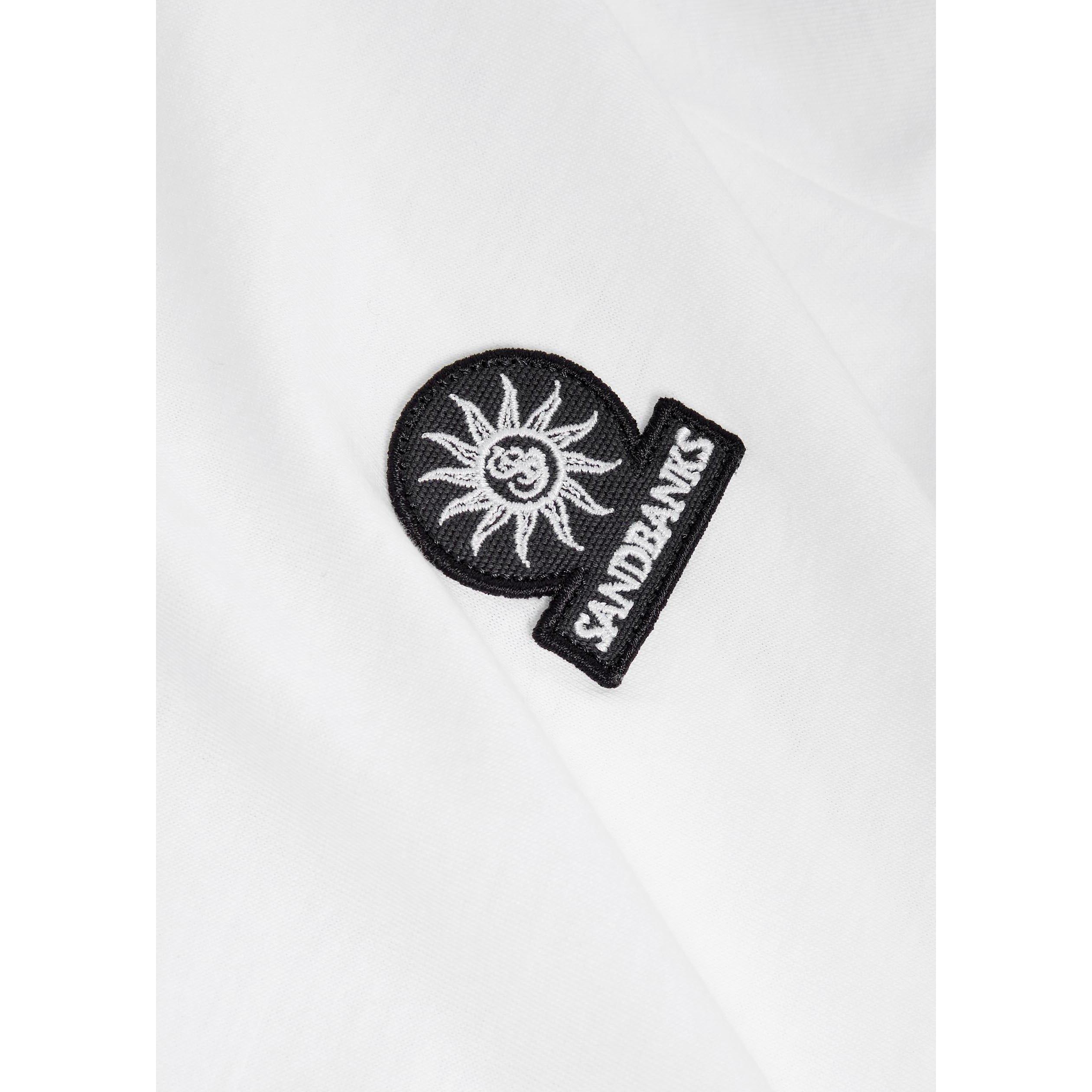 WHITE - Sandbanks - Men's Cotton Short-Sleeve Badge T-Shirt - 4
