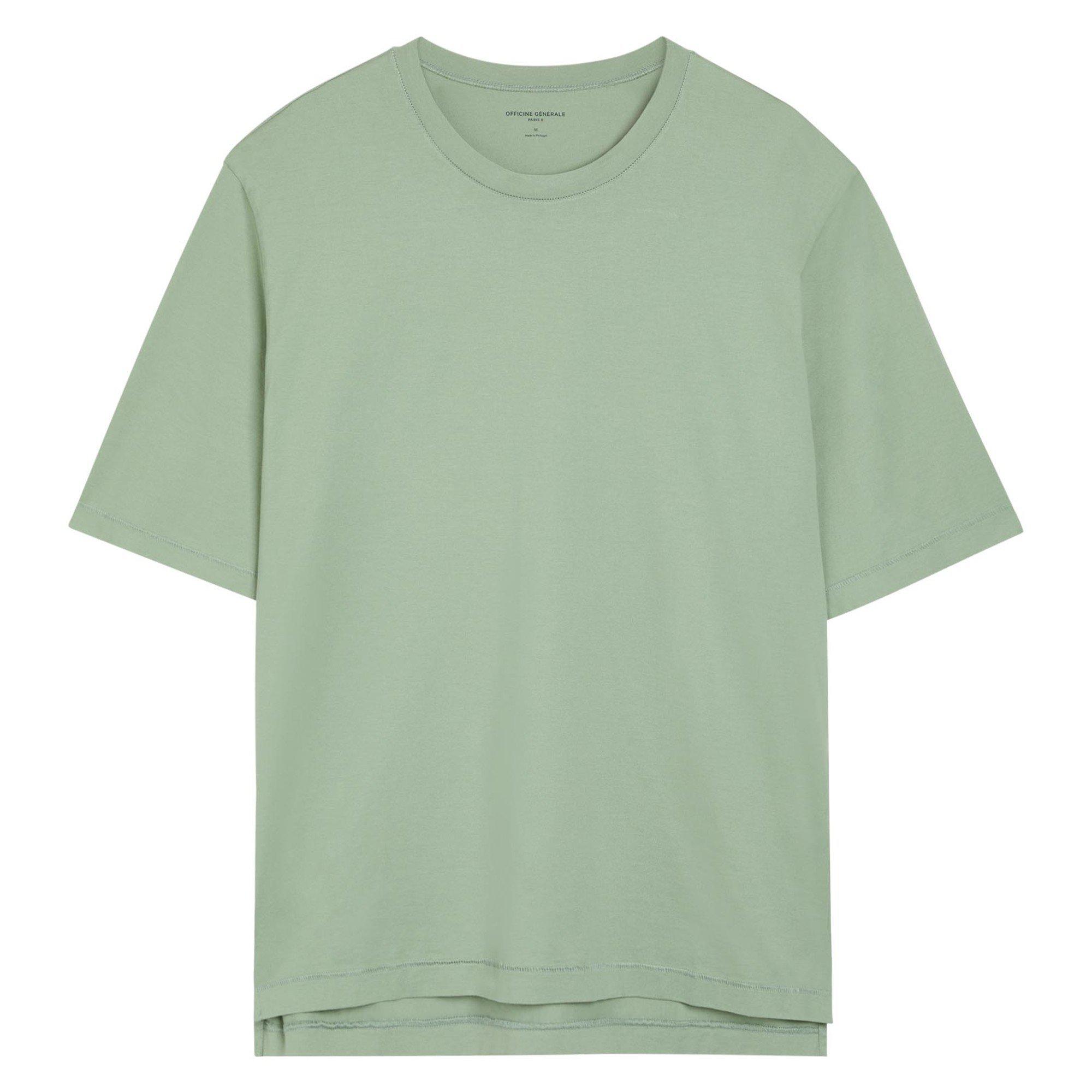 LIGHT GREEN - Officine Generale - OG  BARA MERCERIZED TEE SS