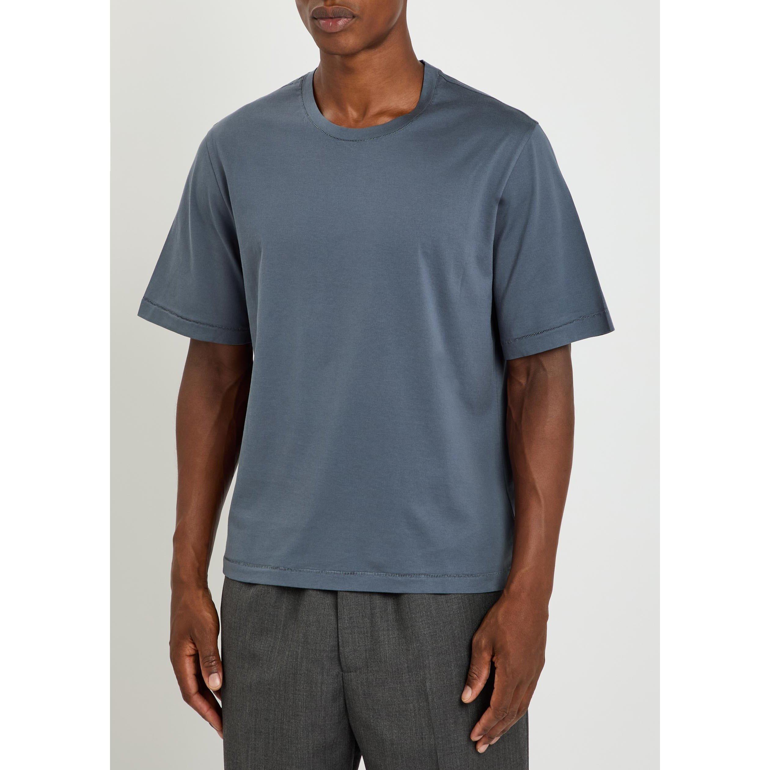 BLUE - Officine Generale - OG  BARA MERCERIZED TEE SS - 2