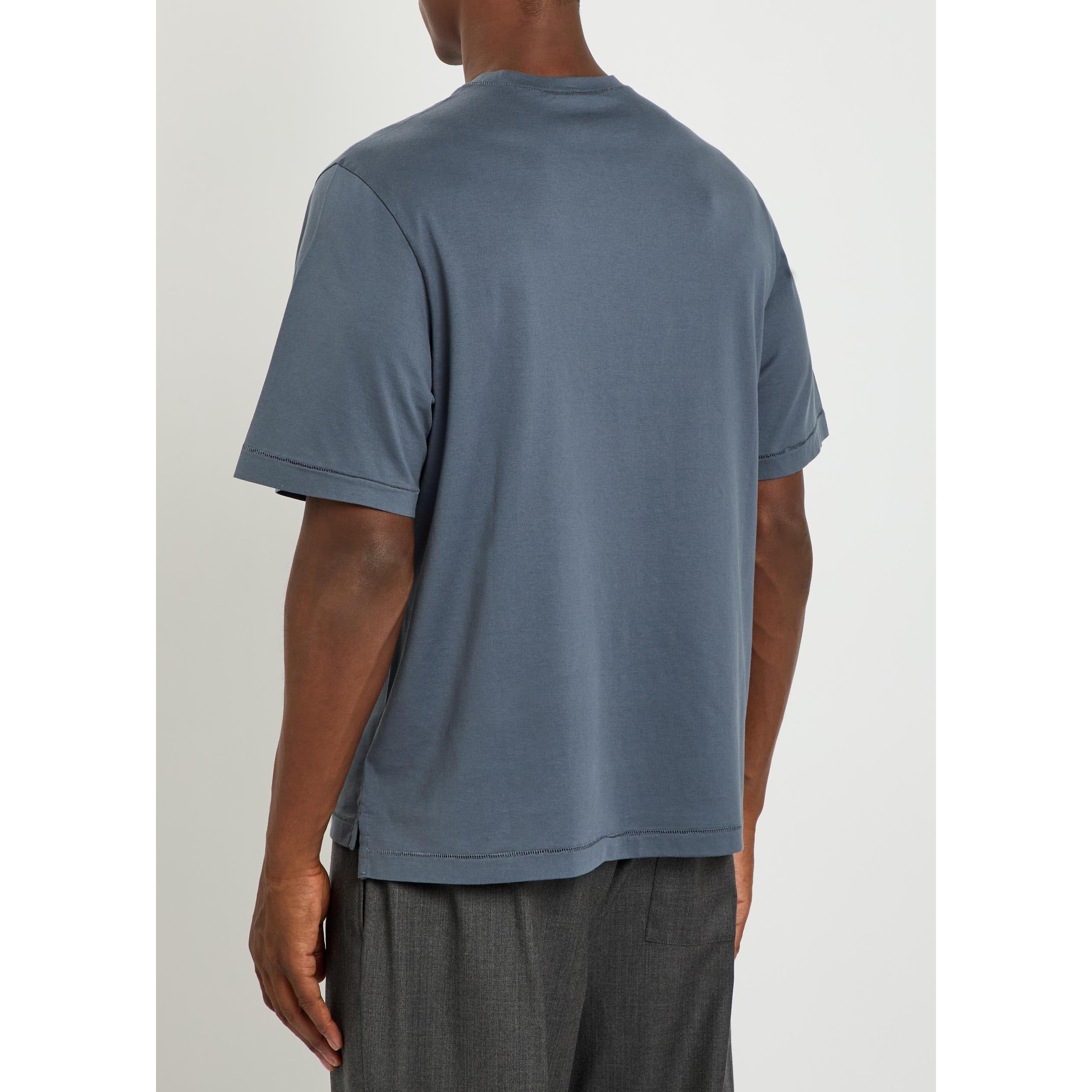BLUE - Officine Generale - OG  BARA MERCERIZED TEE SS - 3