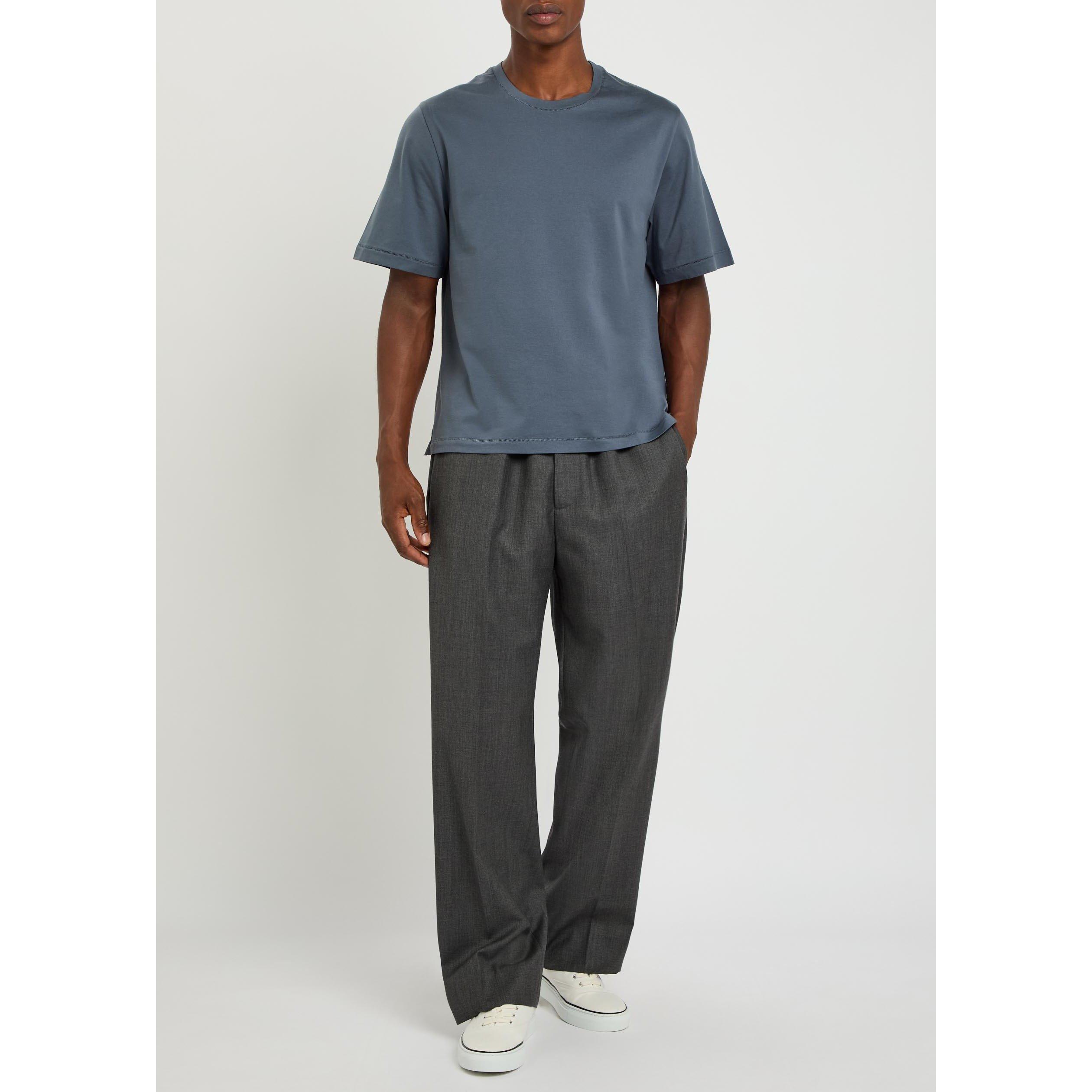 BLUE - Officine Generale - OG  BARA MERCERIZED TEE SS - 5