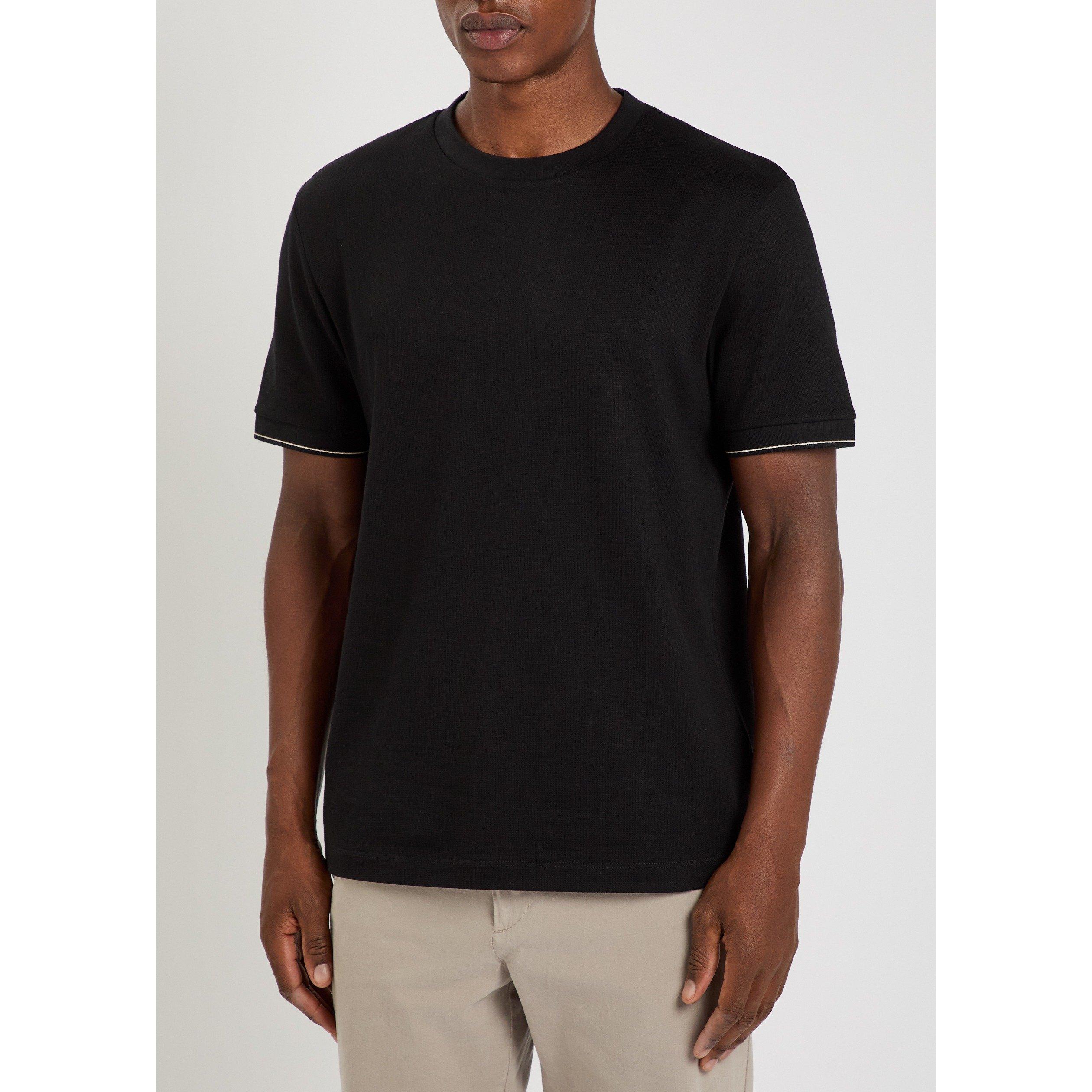 BLACK - Boss - Men's Taut Cotton Short-Sleeve T-Shirt - 2