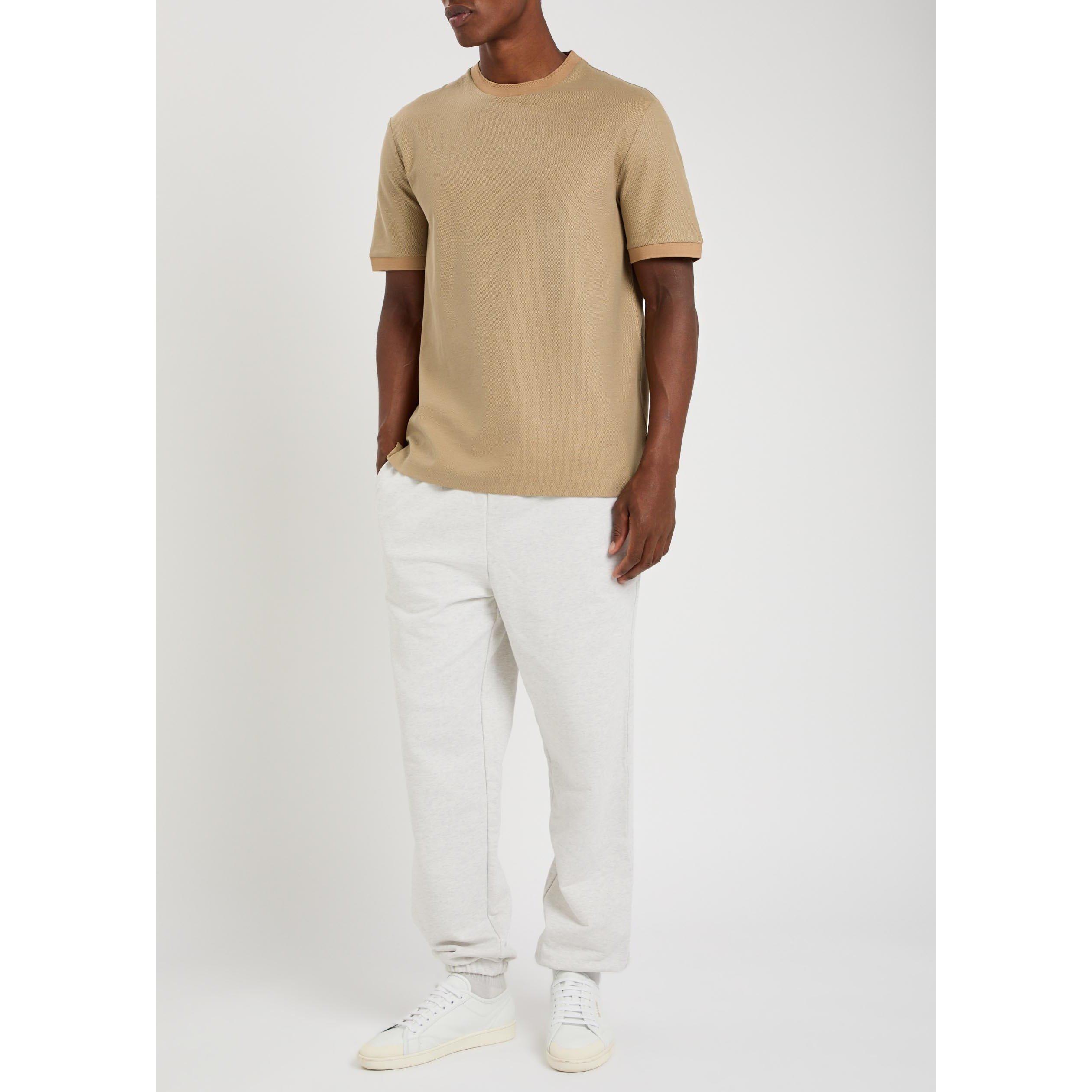 BROWN - Boss - Men's Handball Taut Short-Sleeve Cotton T-Shirt - 5