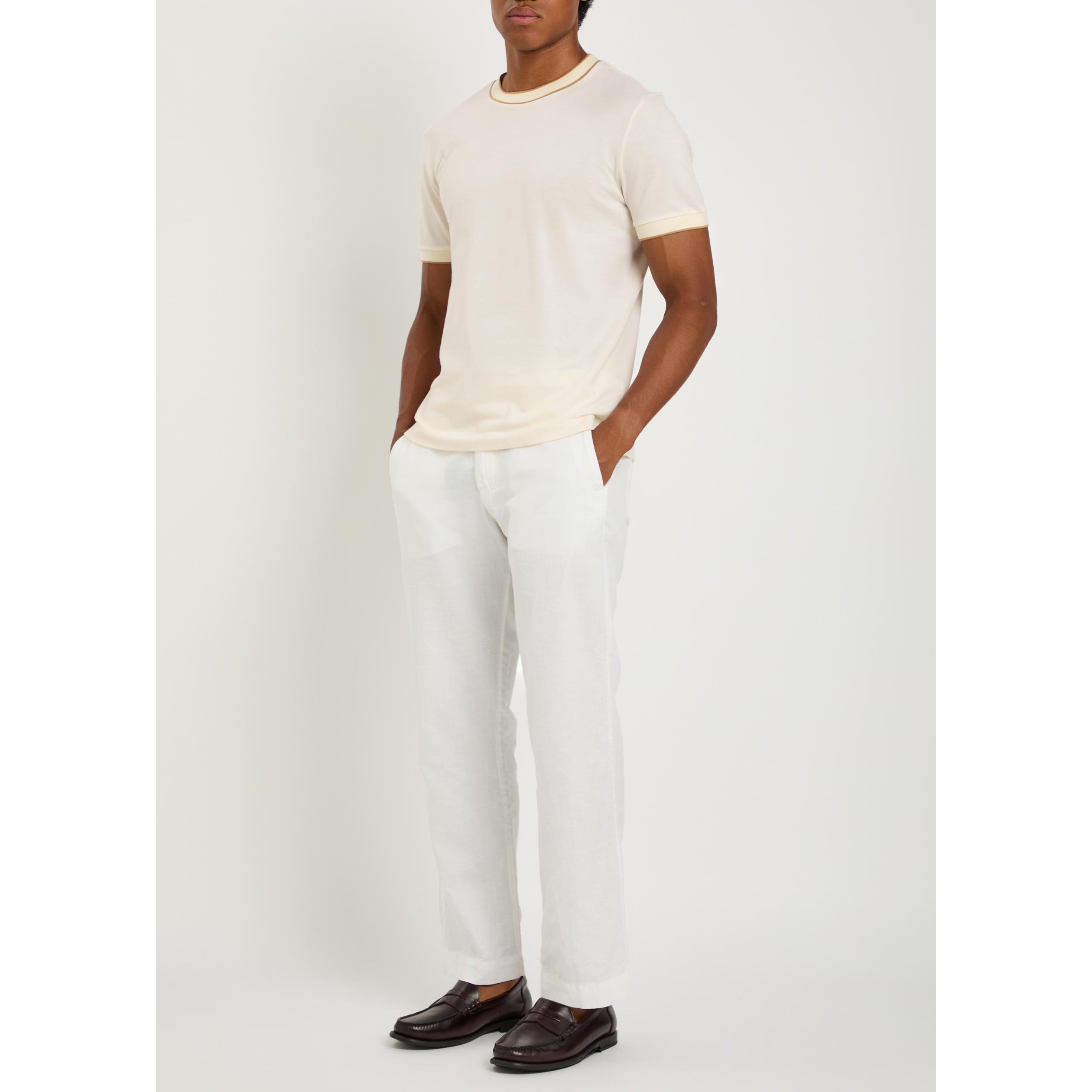 ECRU - Boss - Men's Thompson Short-Sleeve Cotton T-Shirt - 5