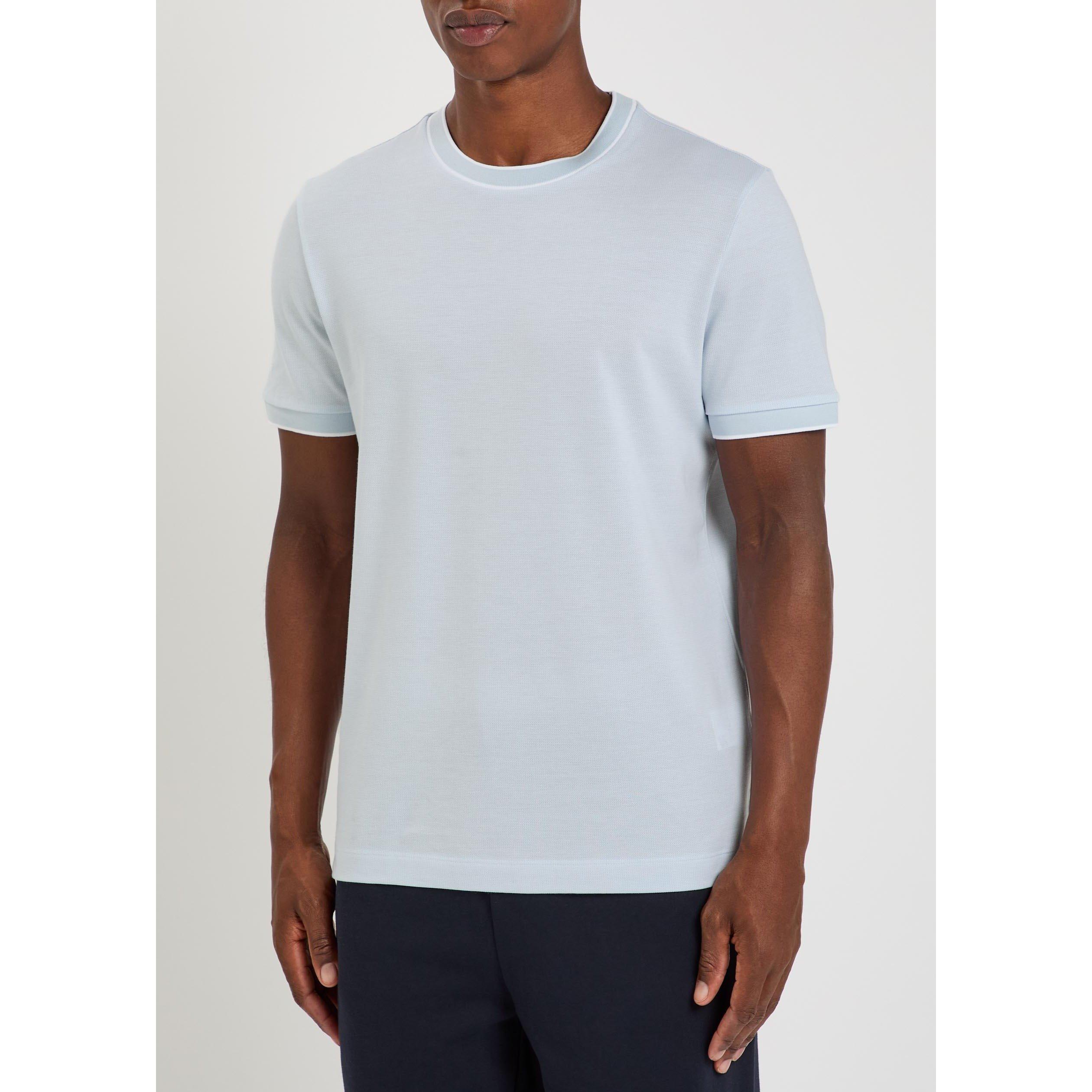 BLUE - Boss - Men's Thompson Short-Sleeve Cotton Crew-Neck T-Shirt - 2