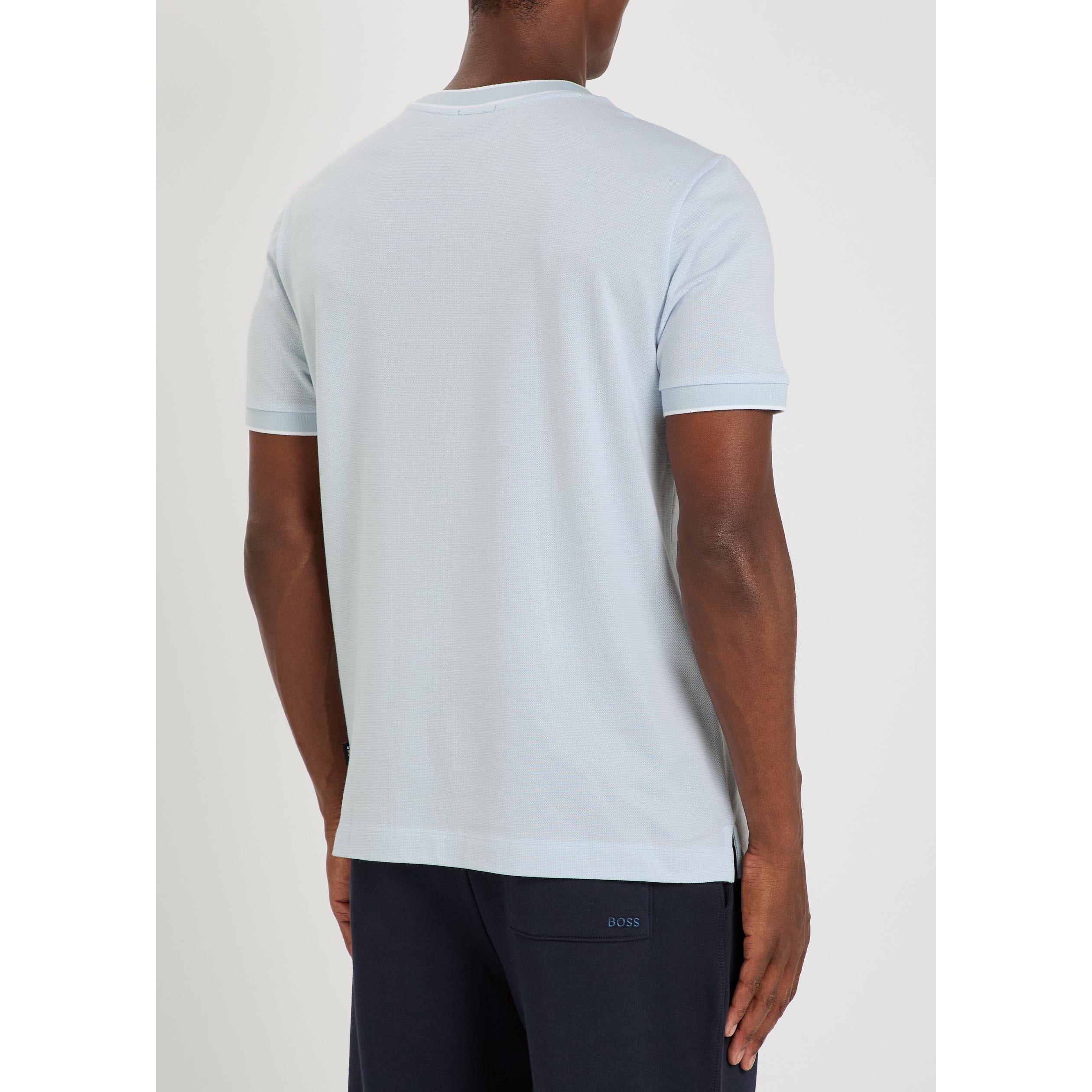 BLUE - Boss - Men's Thompson Short-Sleeve Cotton Crew-Neck T-Shirt - 3