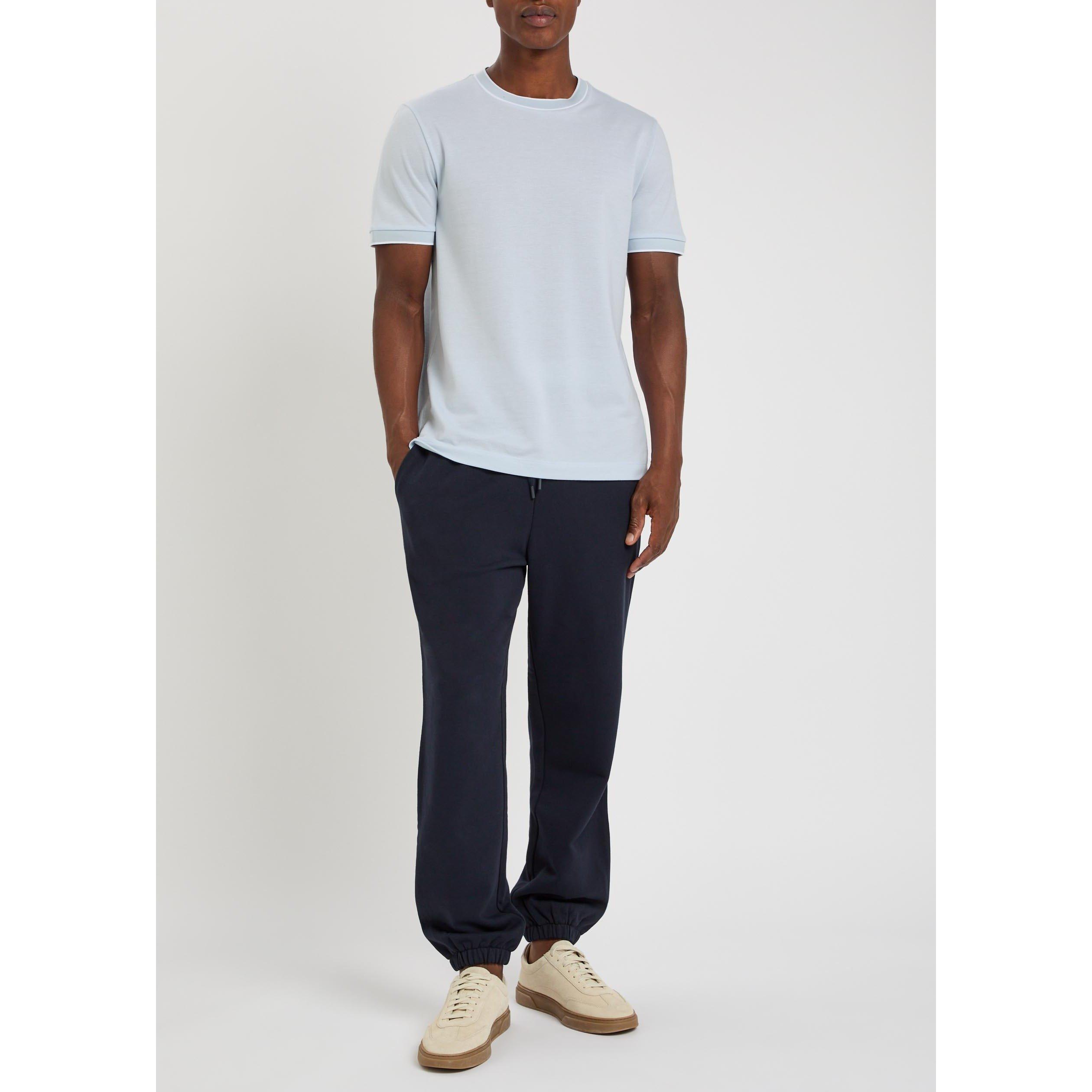 BLUE - Boss - Men's Thompson Short-Sleeve Cotton Crew-Neck T-Shirt - 5