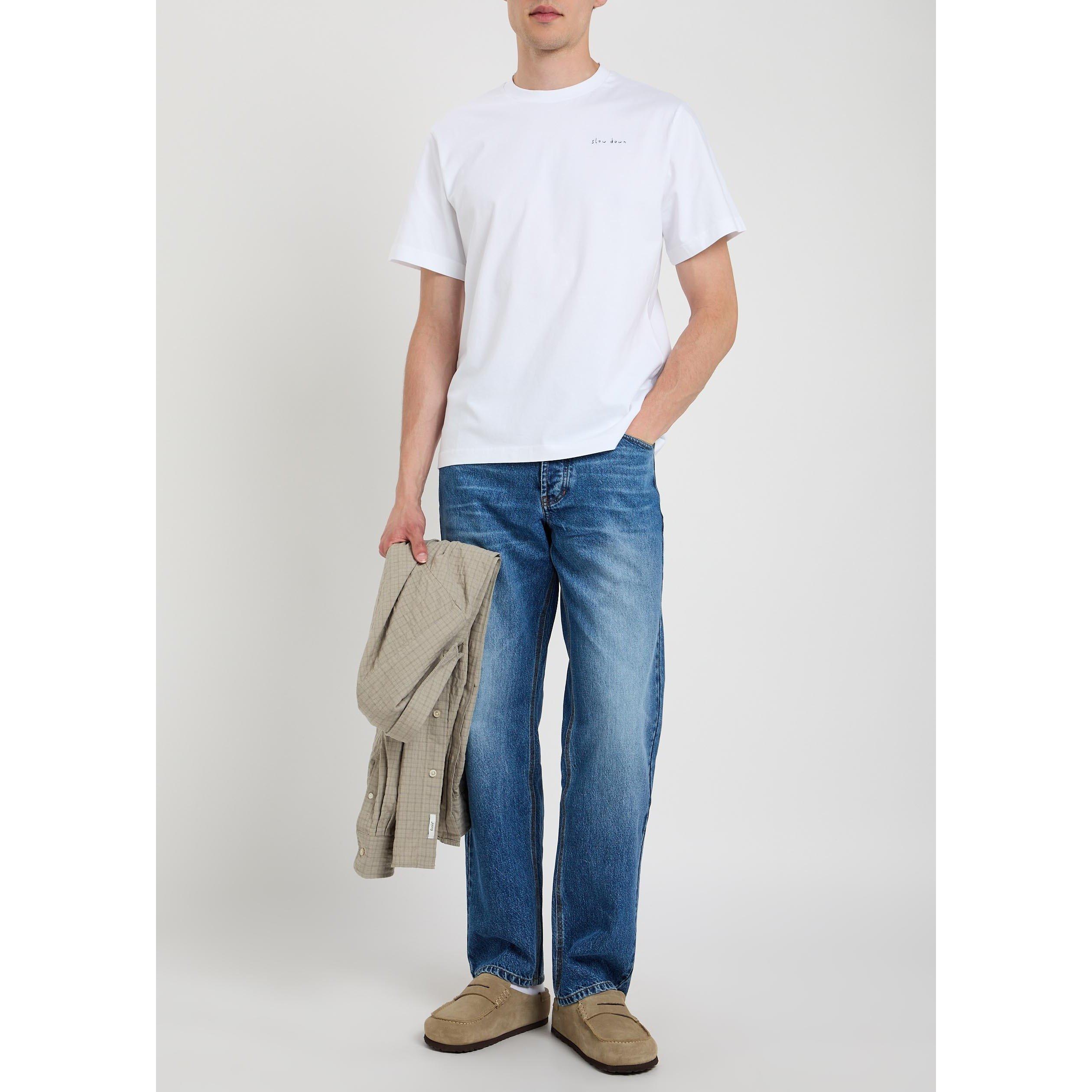 WHITE - Foret - Men's Cotton Short-Sleeve Crew-Neck T-Shirt - 5