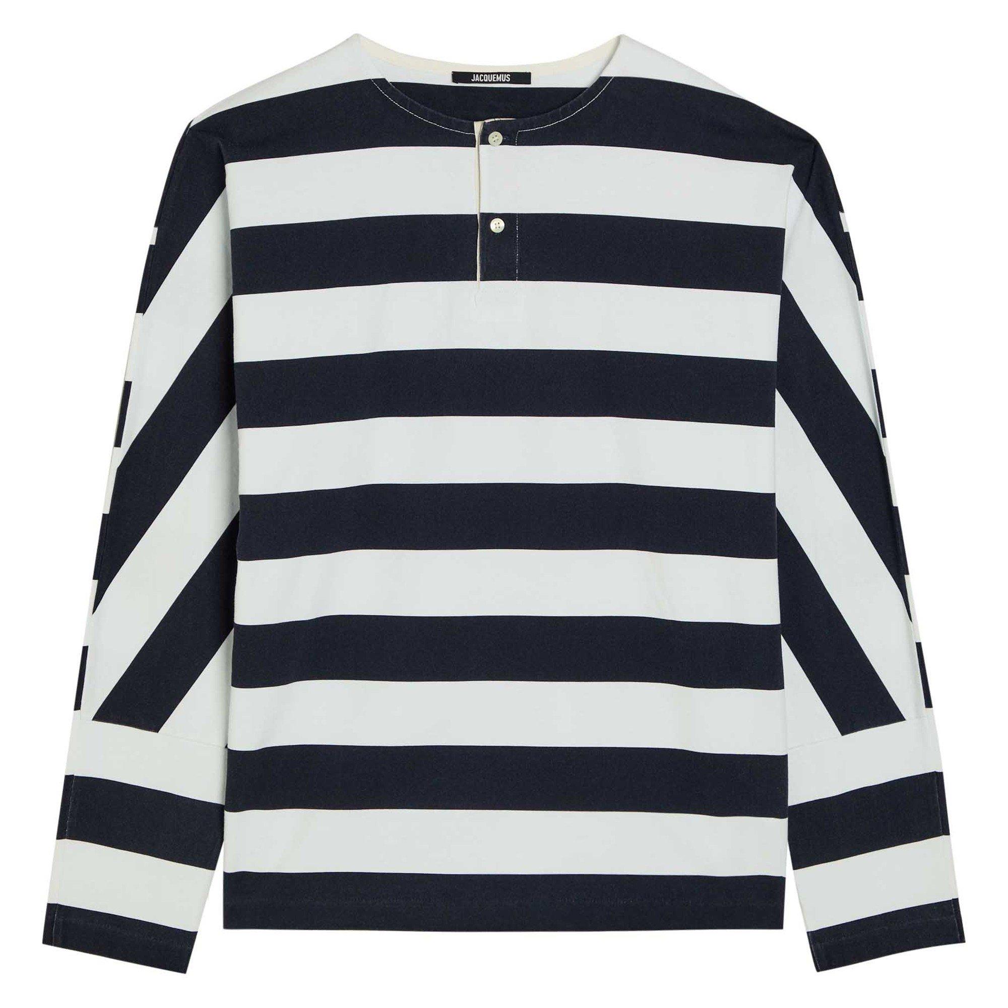 WHITE AND BLUE - Jacquemus - JAC LE TSHIRT MARINIERE SS - 1