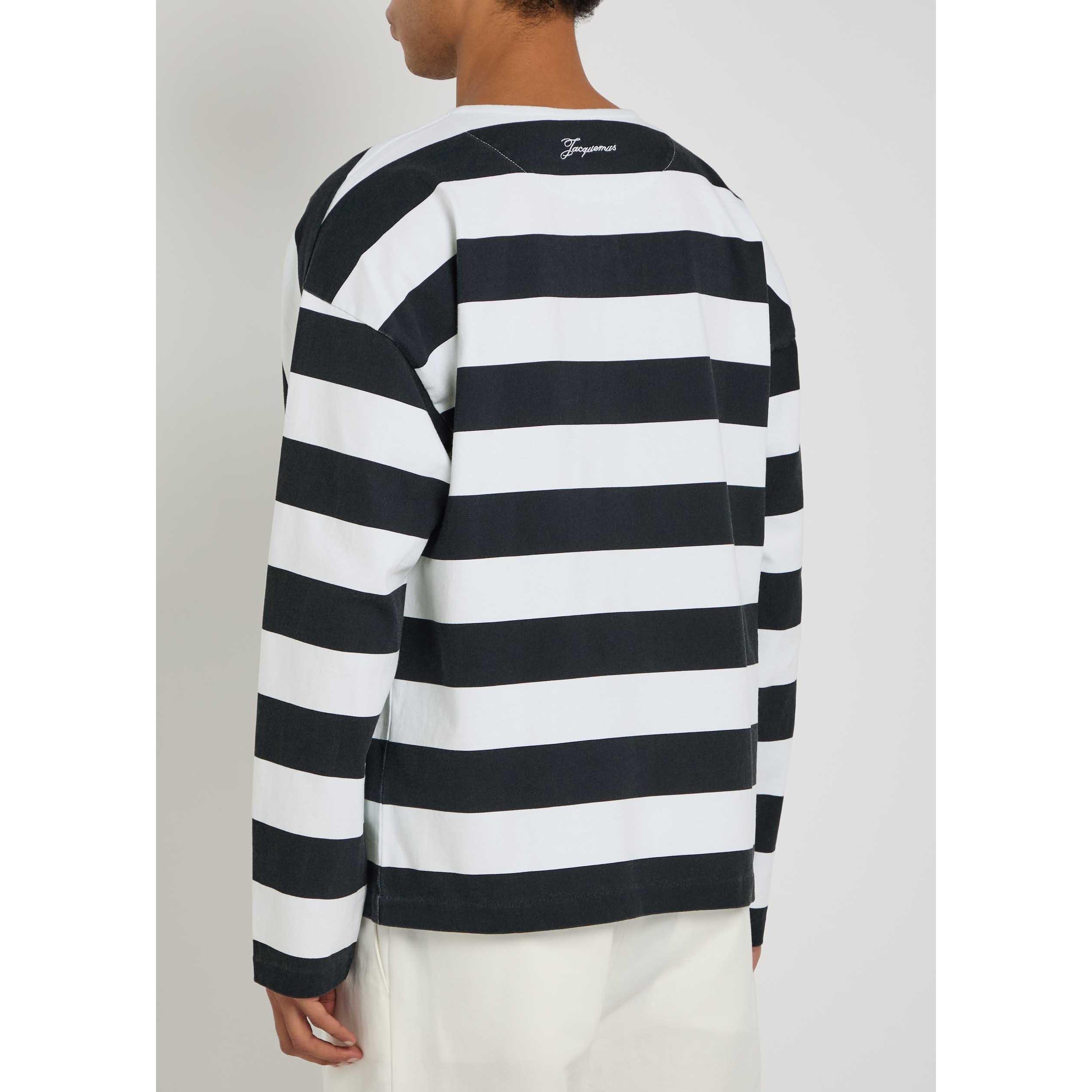 WHITE AND BLUE - Jacquemus - JAC LE TSHIRT MARINIERE SS - 3