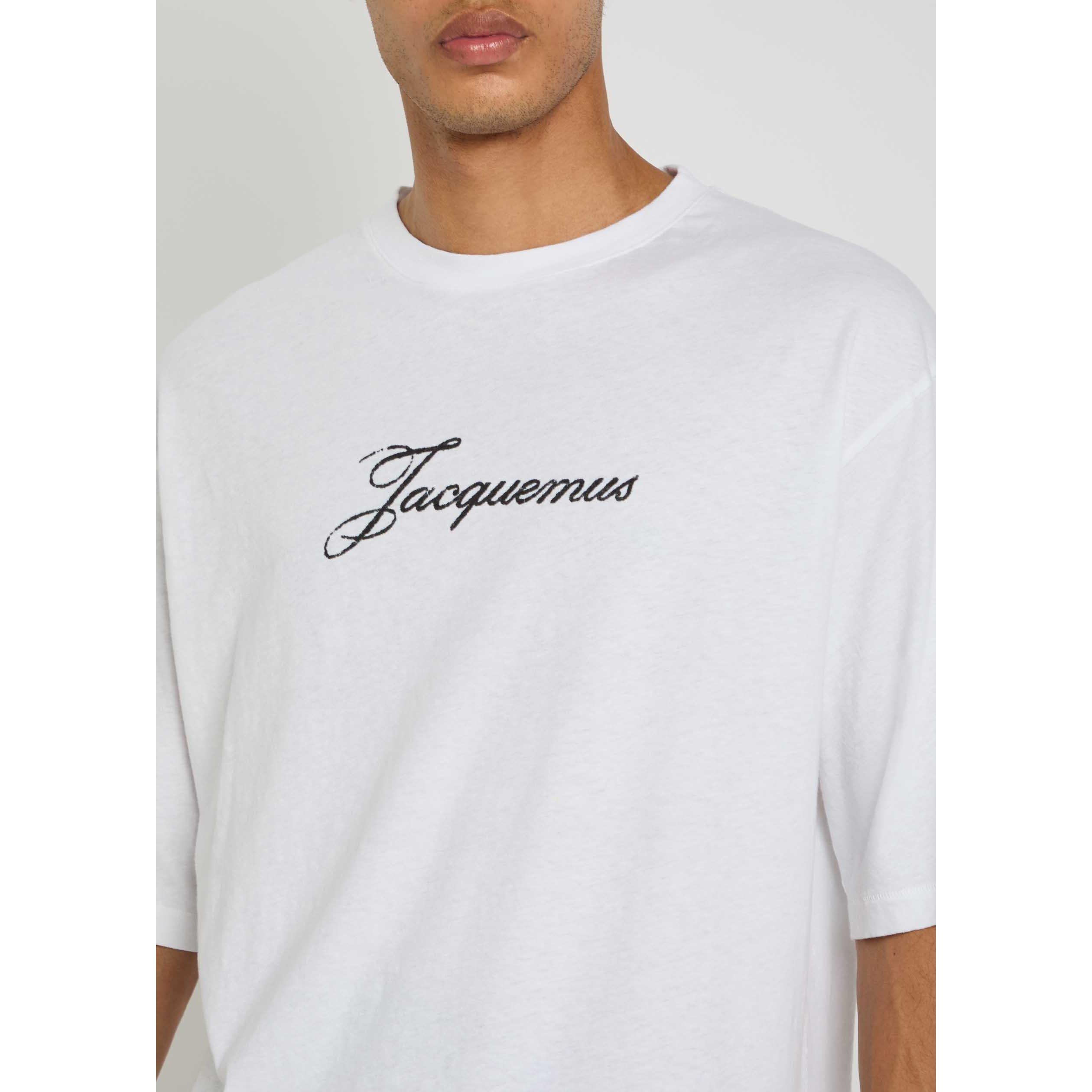 WHITE - Jacquemus - Men's Jac Le Cotton Oversized-Fit T-Shirt - 4