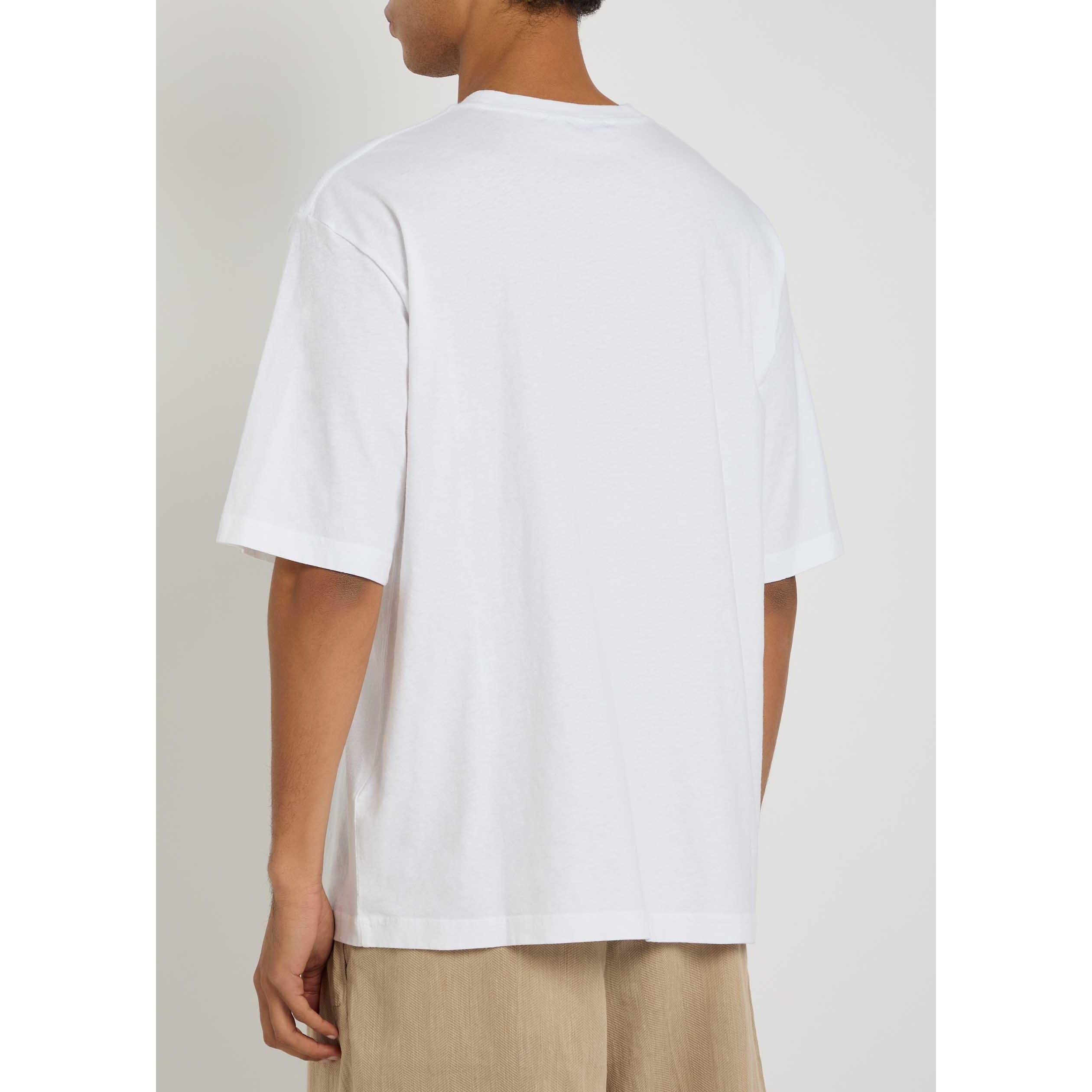 WHITE - Jacquemus - Men's Le Plage Cotton Short-Sleeve Oversized-Fit T-Shirt - 3