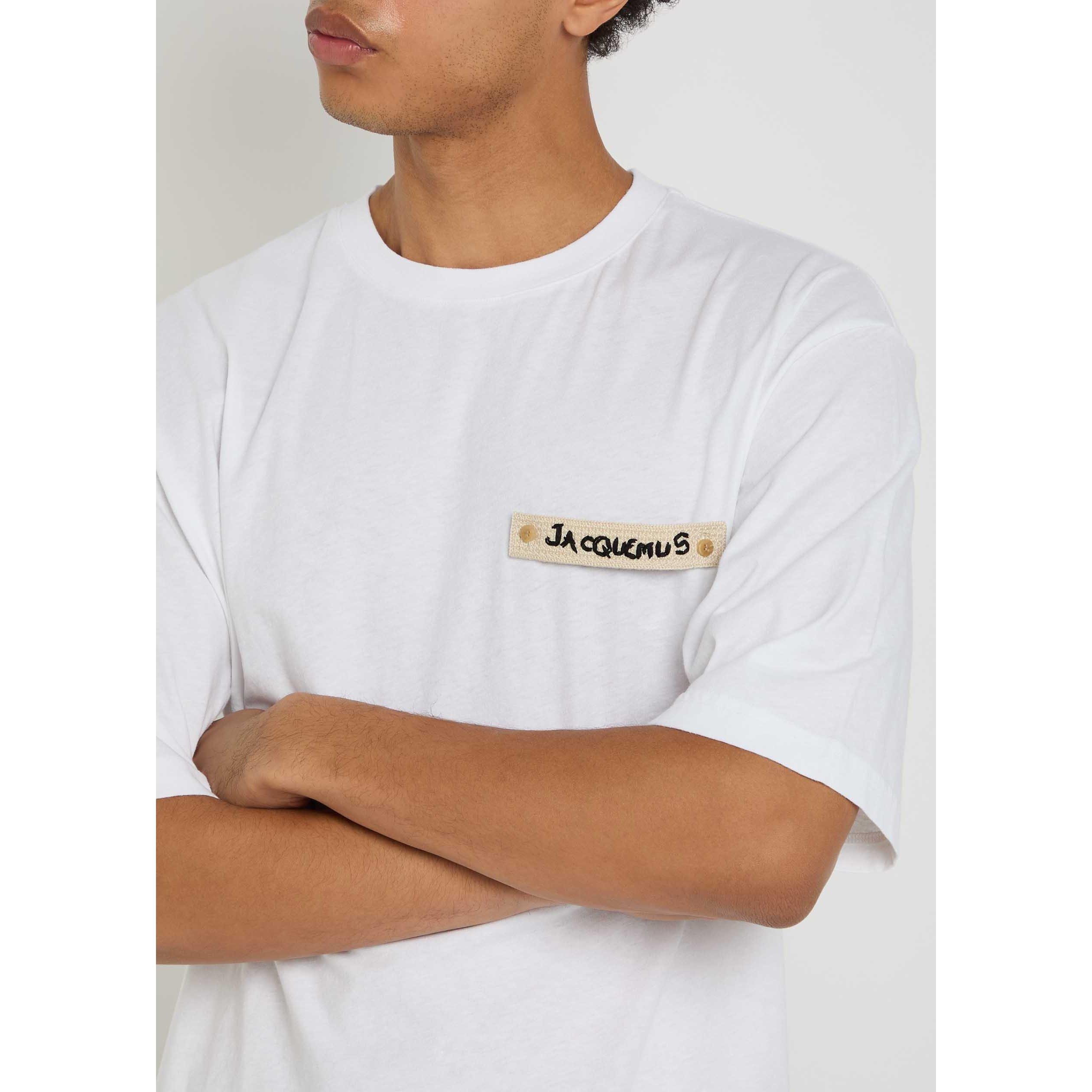 WHITE - Jacquemus - Men's Le Plage Cotton Short-Sleeve Oversized-Fit T-Shirt - 4