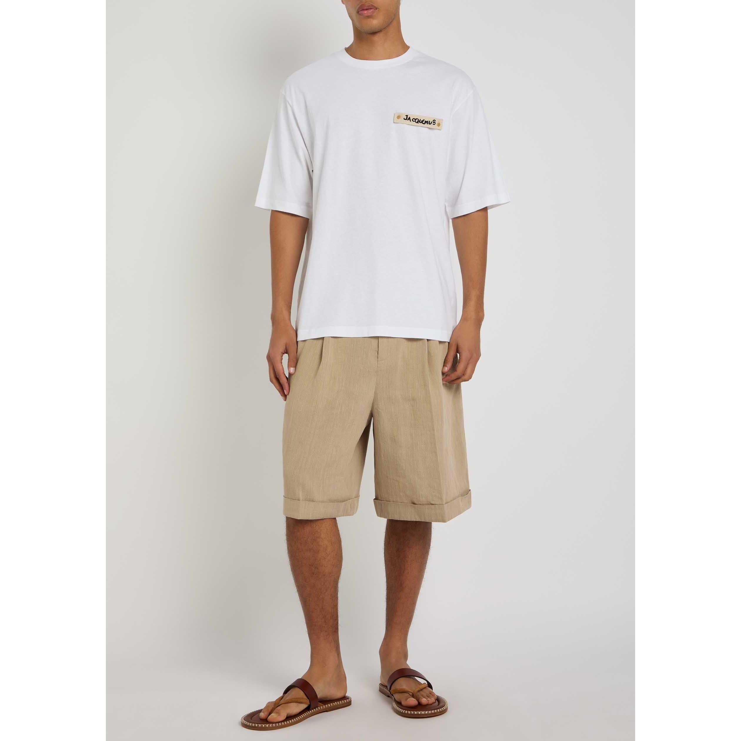 WHITE - Jacquemus - Men's Le Plage Cotton Short-Sleeve Oversized-Fit T-Shirt - 5
