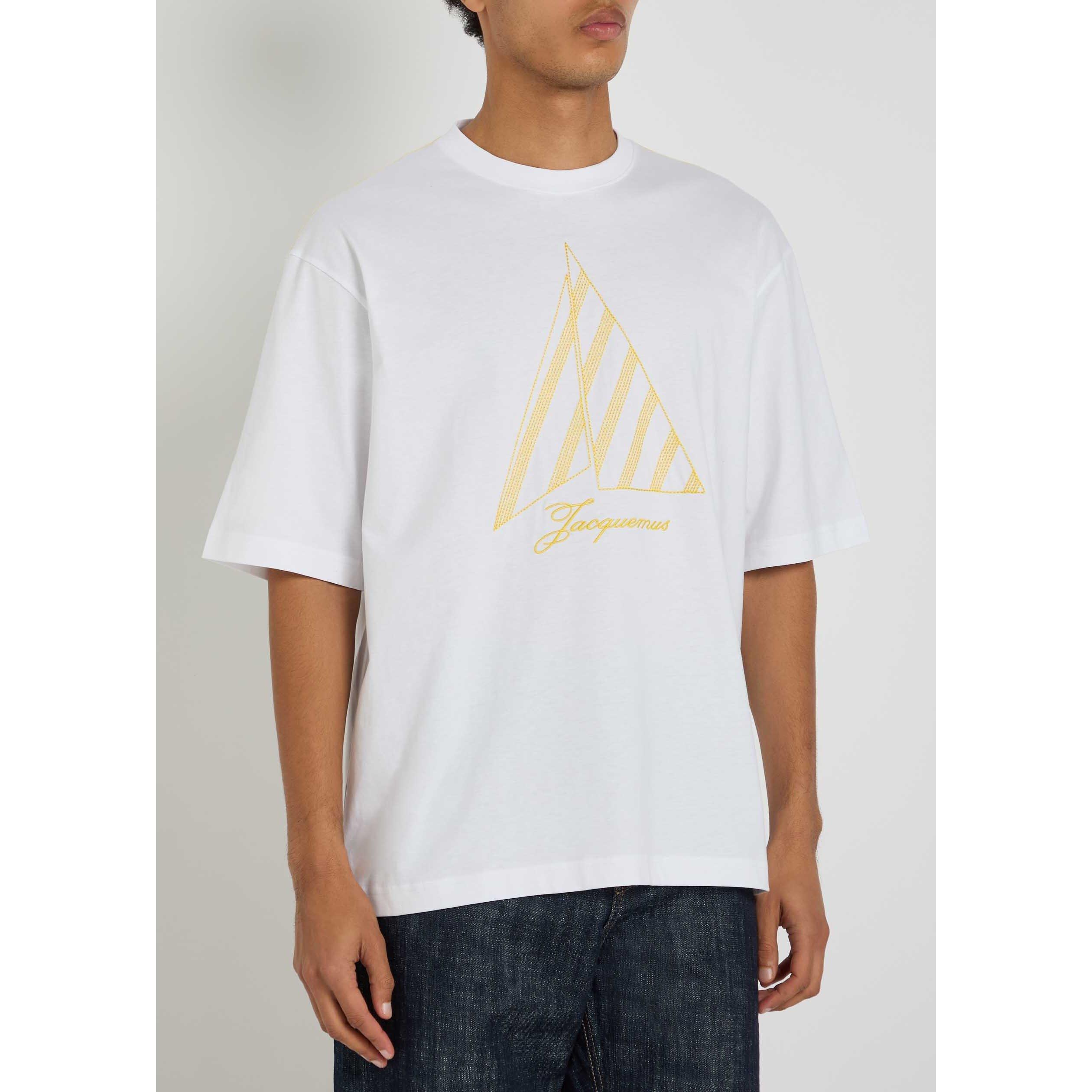 WHITE - Jacquemus - Men's Voilier Cotton T-Shirt - 2