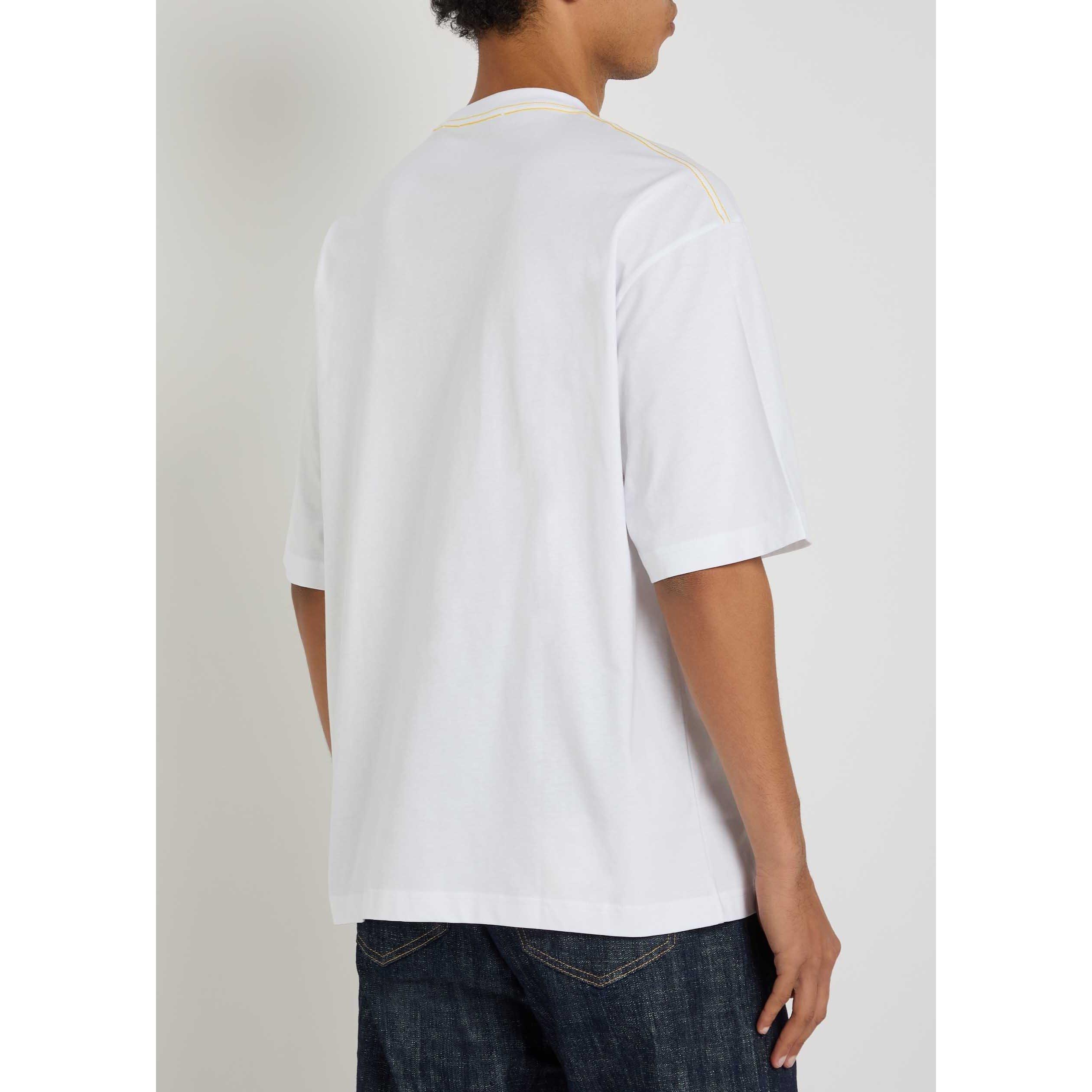 WHITE - Jacquemus - Men's Voilier Cotton T-Shirt - 3