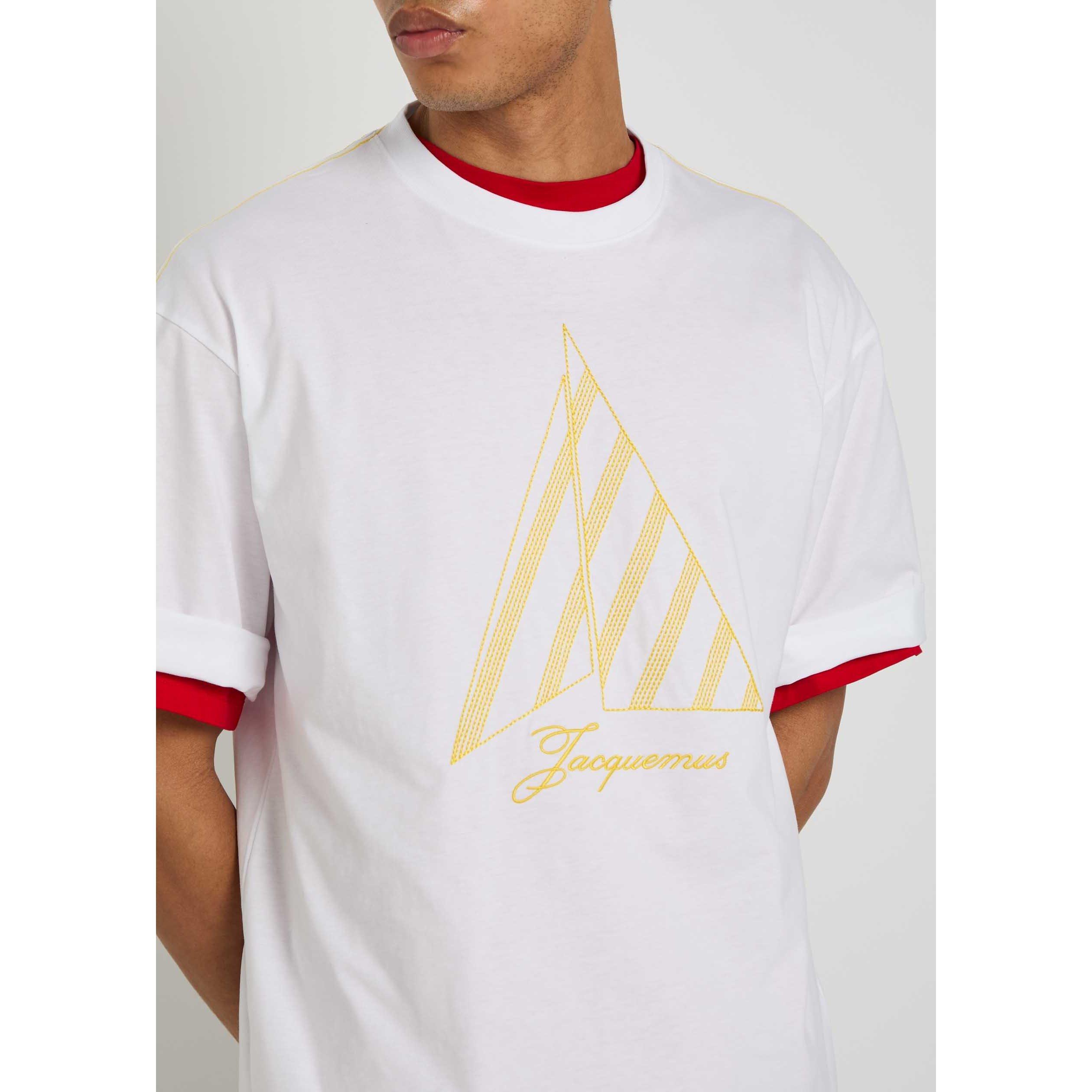 WHITE - Jacquemus - Men's Voilier Cotton T-Shirt - 4