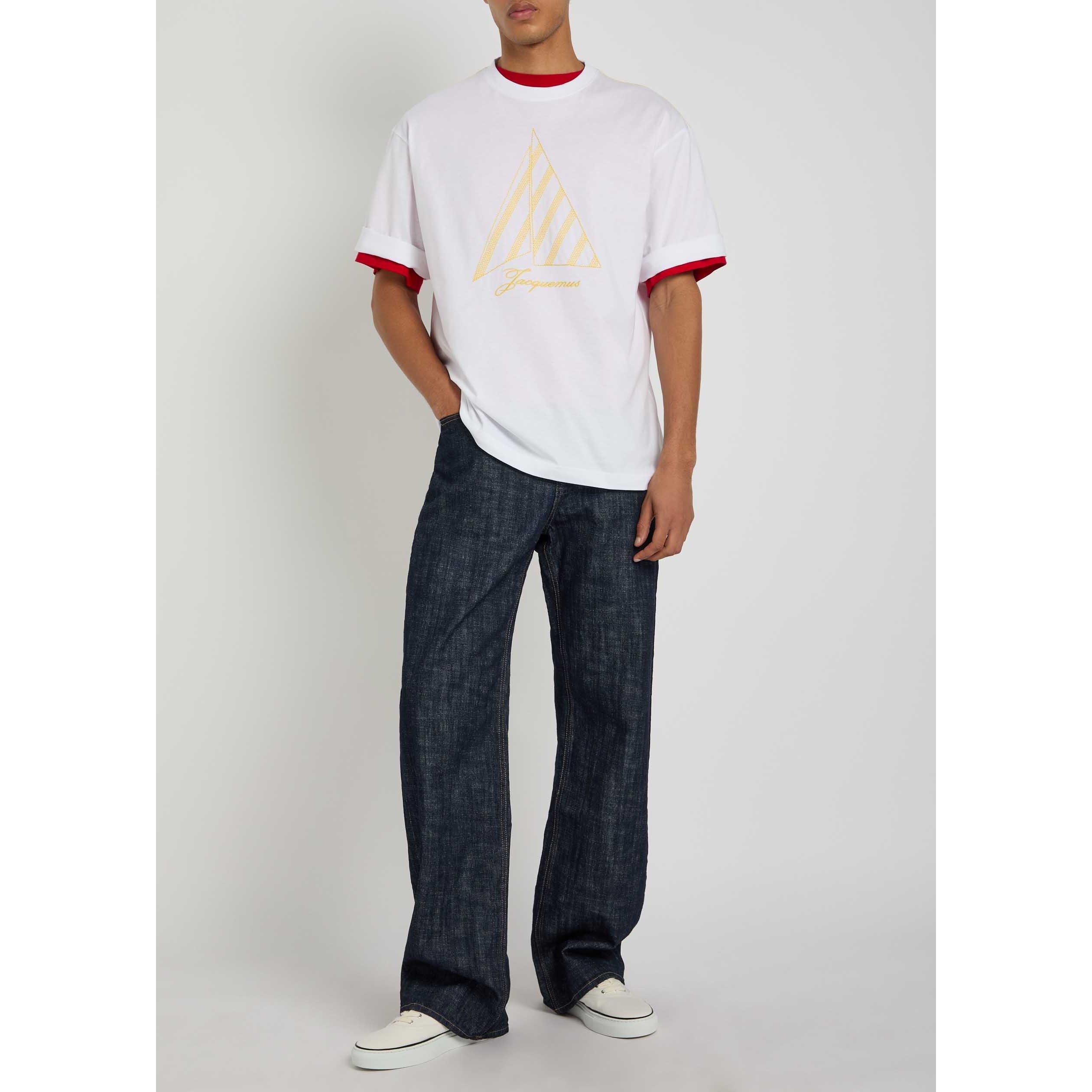 WHITE - Jacquemus - Men's Voilier Cotton T-Shirt - 5