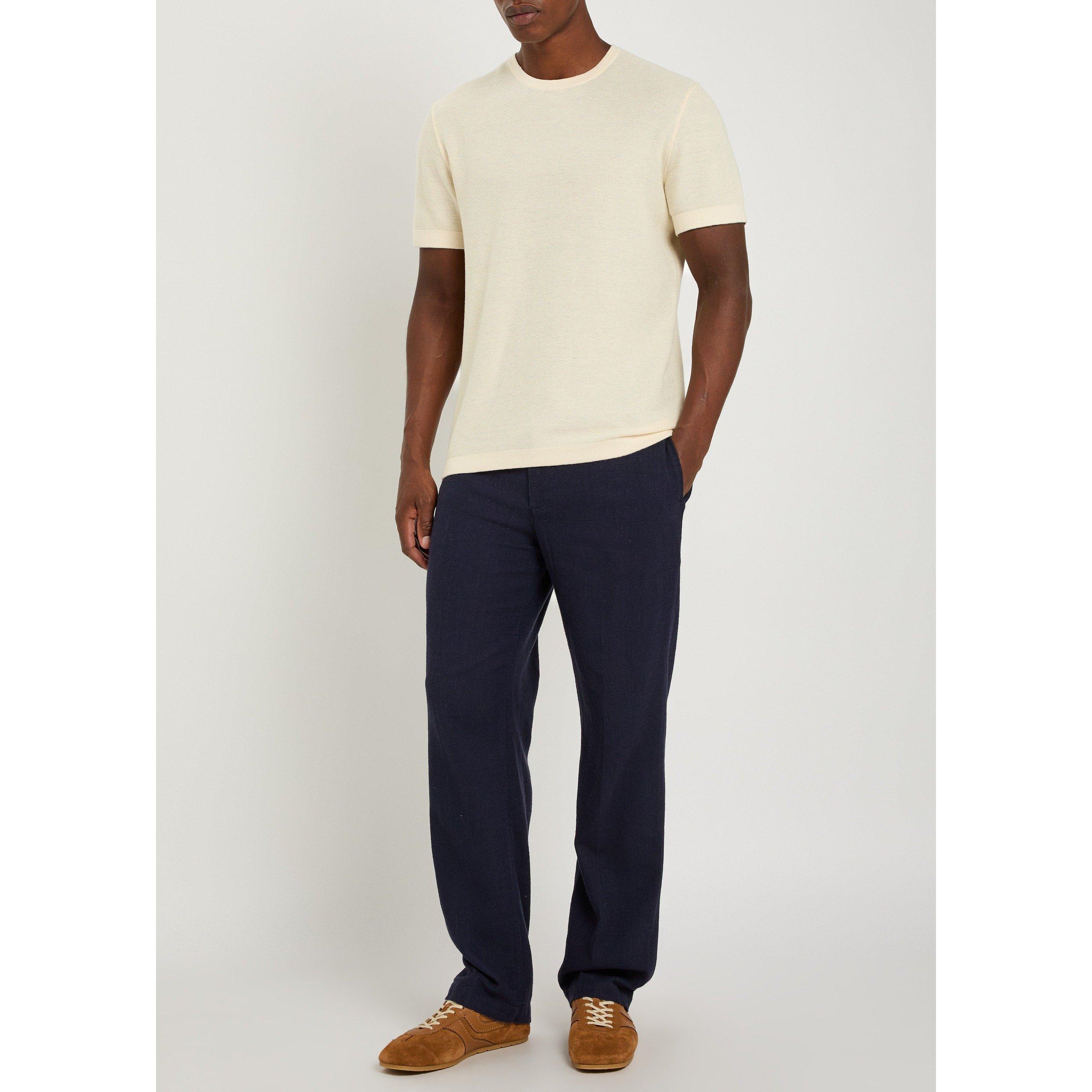 ECRU - Paige - Men's Brimmer Crew-Neck Short-Sleeve Cotton-Linen T-Shirt - 5