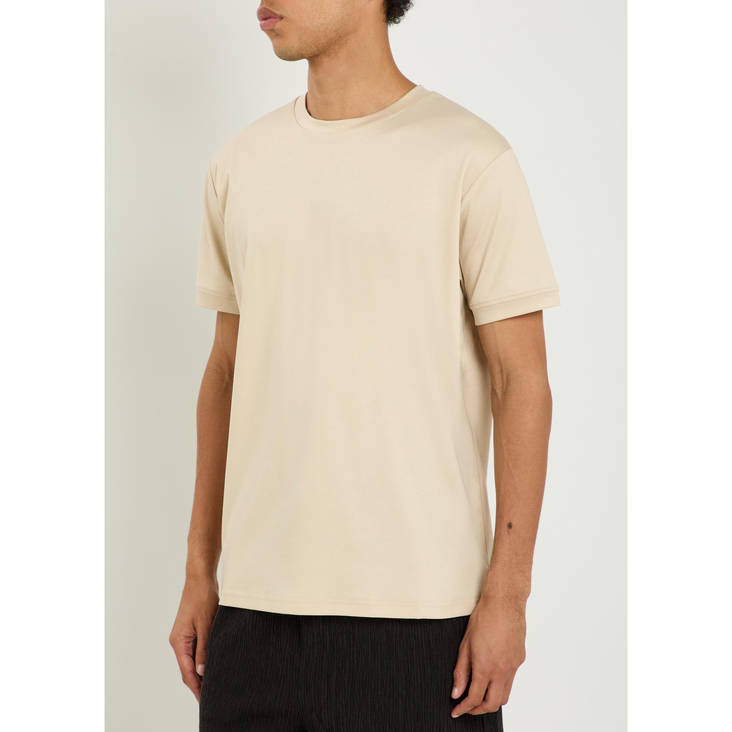 BEIGE - Raith - Men's Mercerised Cotton Short-Sleeve T-Shirt - 2