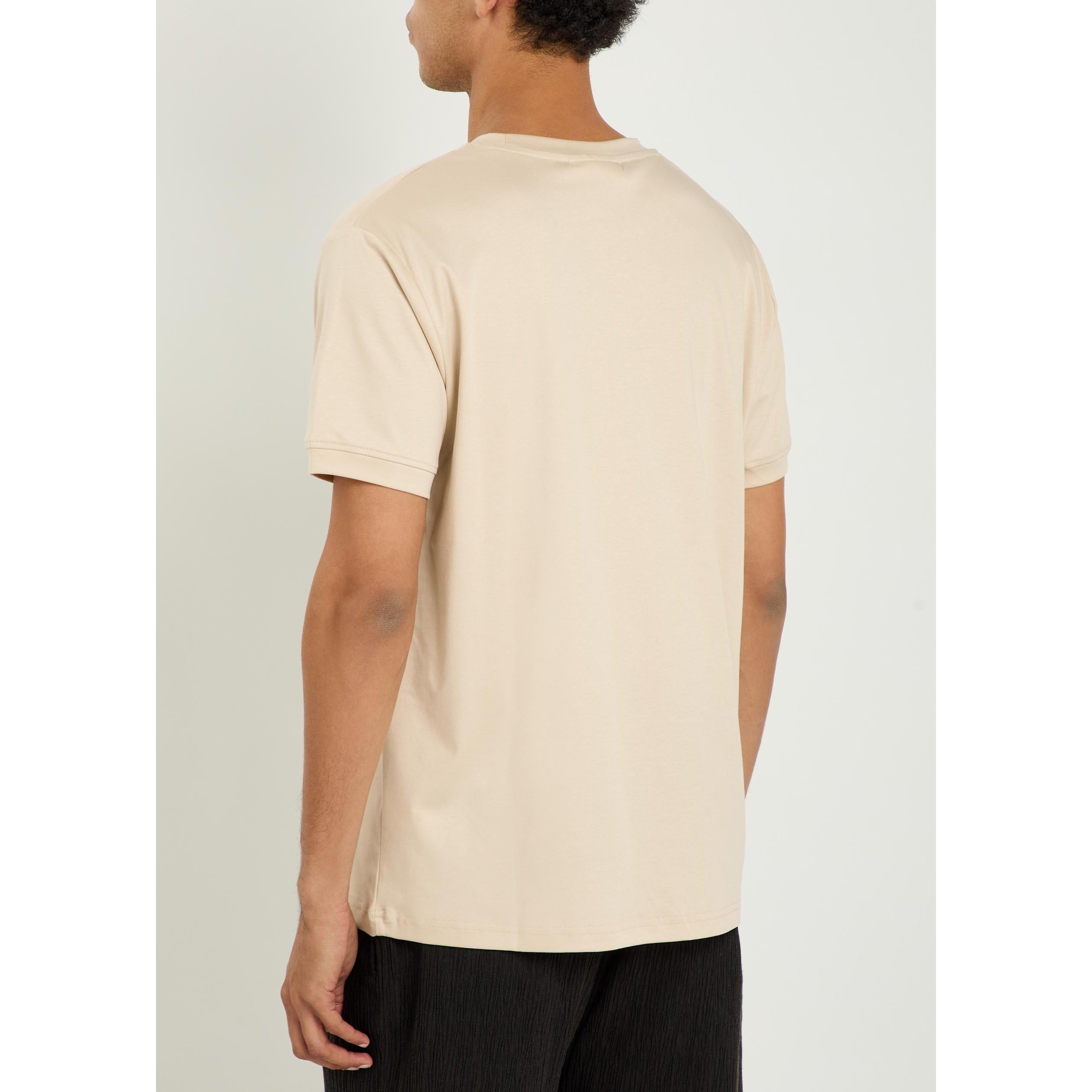 BEIGE - Raith - Men's Mercerised Cotton Short-Sleeve T-Shirt - 3