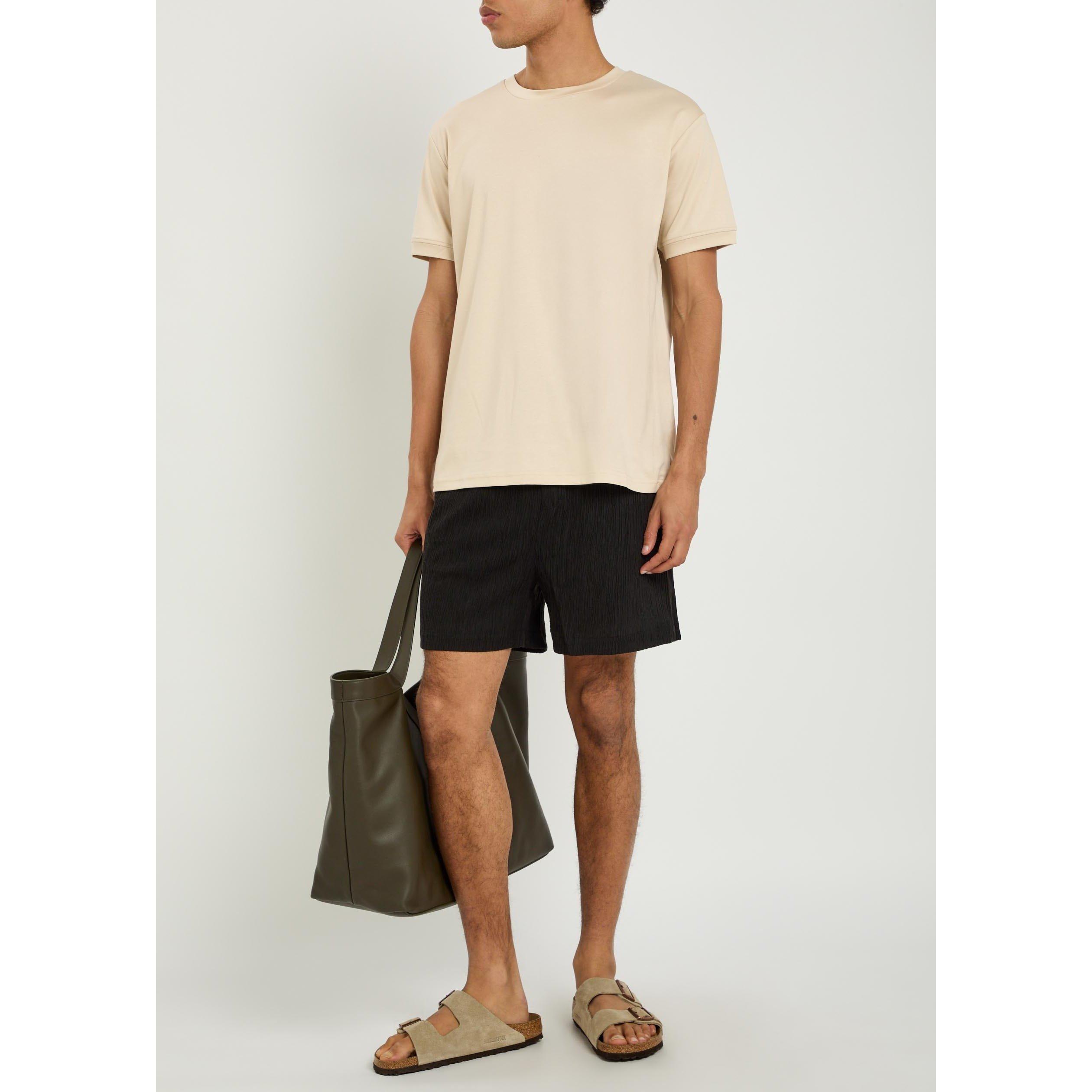 BEIGE - Raith - Men's Mercerised Cotton Short-Sleeve T-Shirt - 5