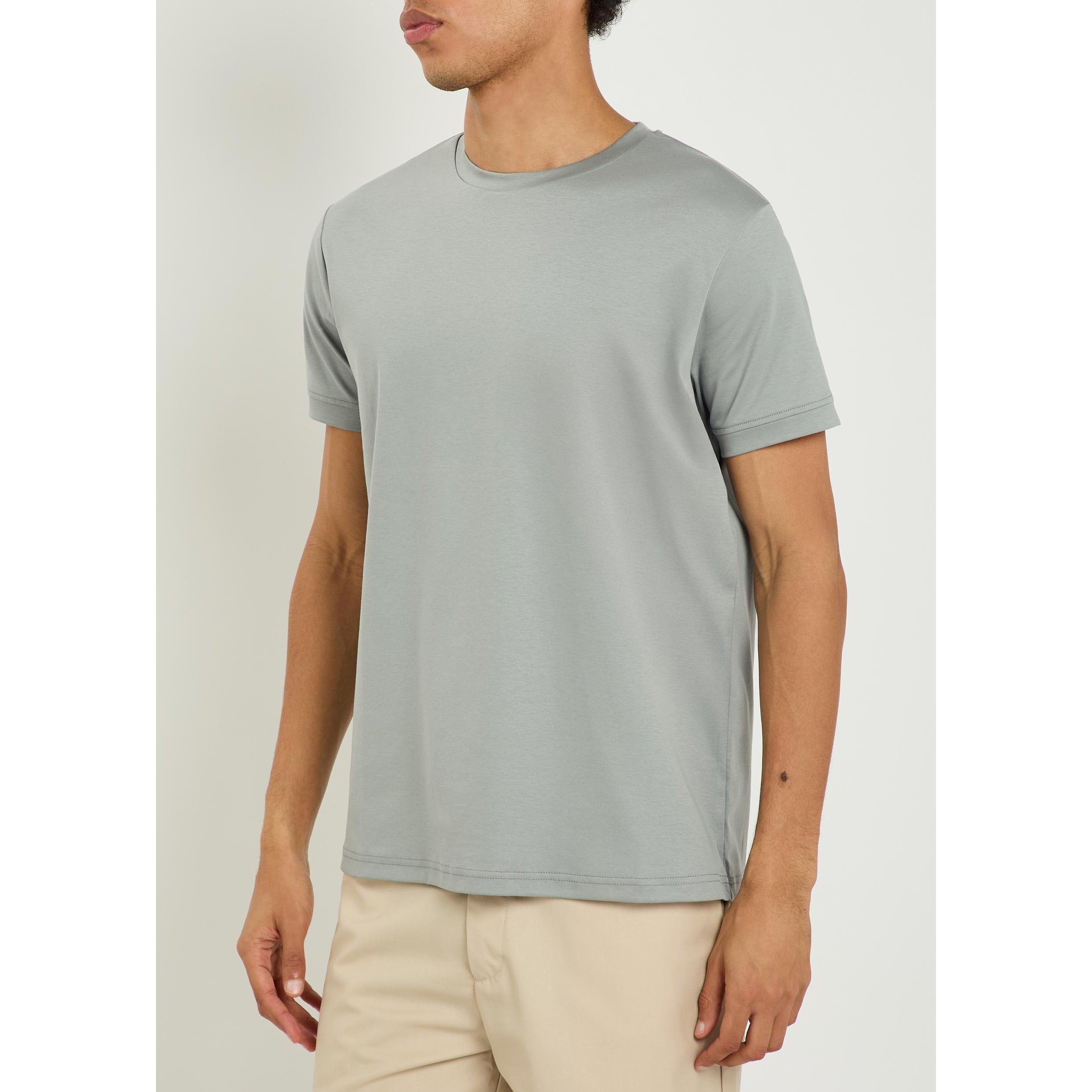LIGHT BLUE - Raith - Men's Mercerised Cotton Short-Sleeve Relaxed-Fit T-Shirt - 2