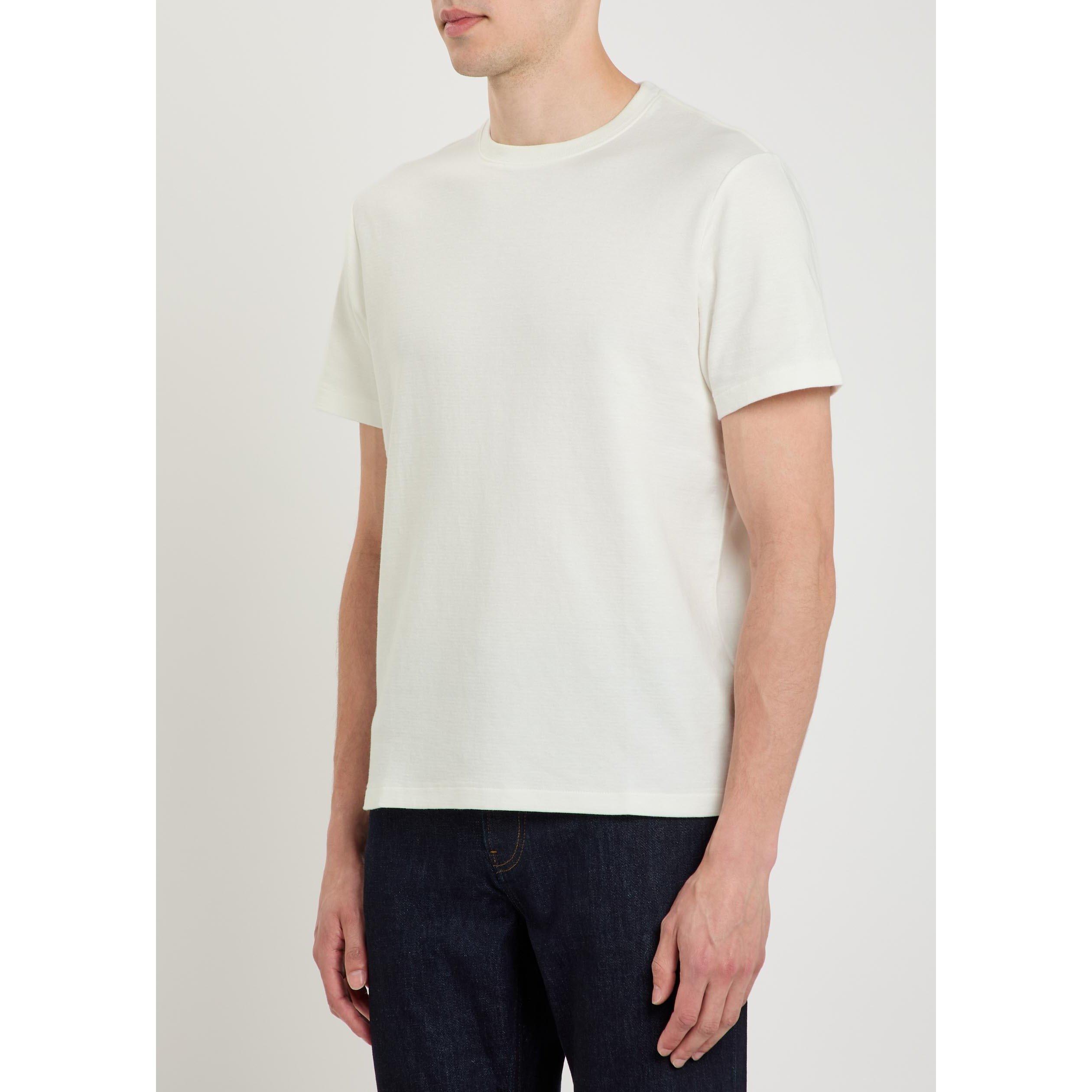 WHITE - Frame - Men's Duo Fold Cotton Short-Sleeve T-Shirt - 2