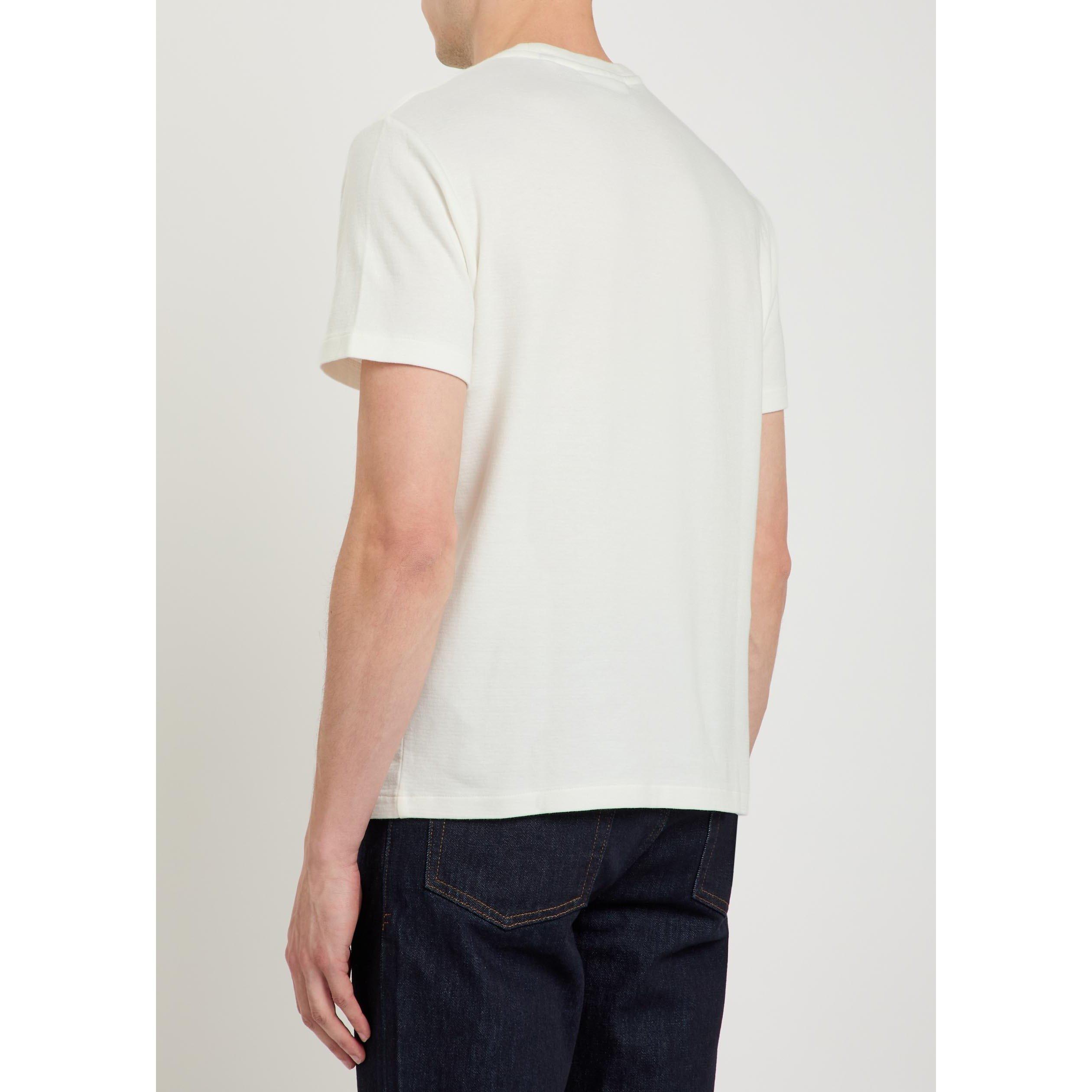 WHITE - Frame - Men's Duo Fold Cotton Short-Sleeve T-Shirt - 3