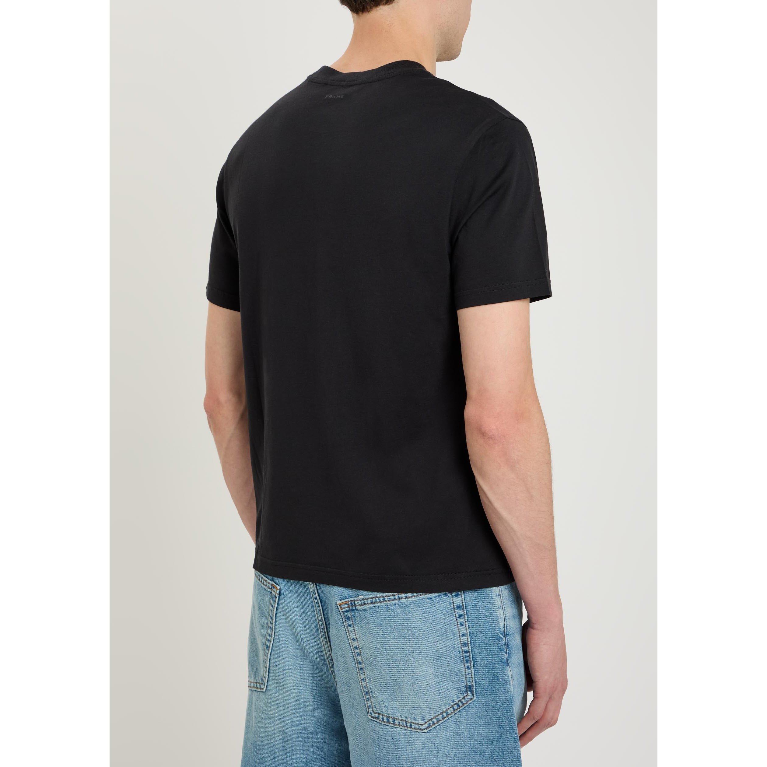 BLACK - Frame - Men's Cotton Short-Sleeve T-Shirt - 3