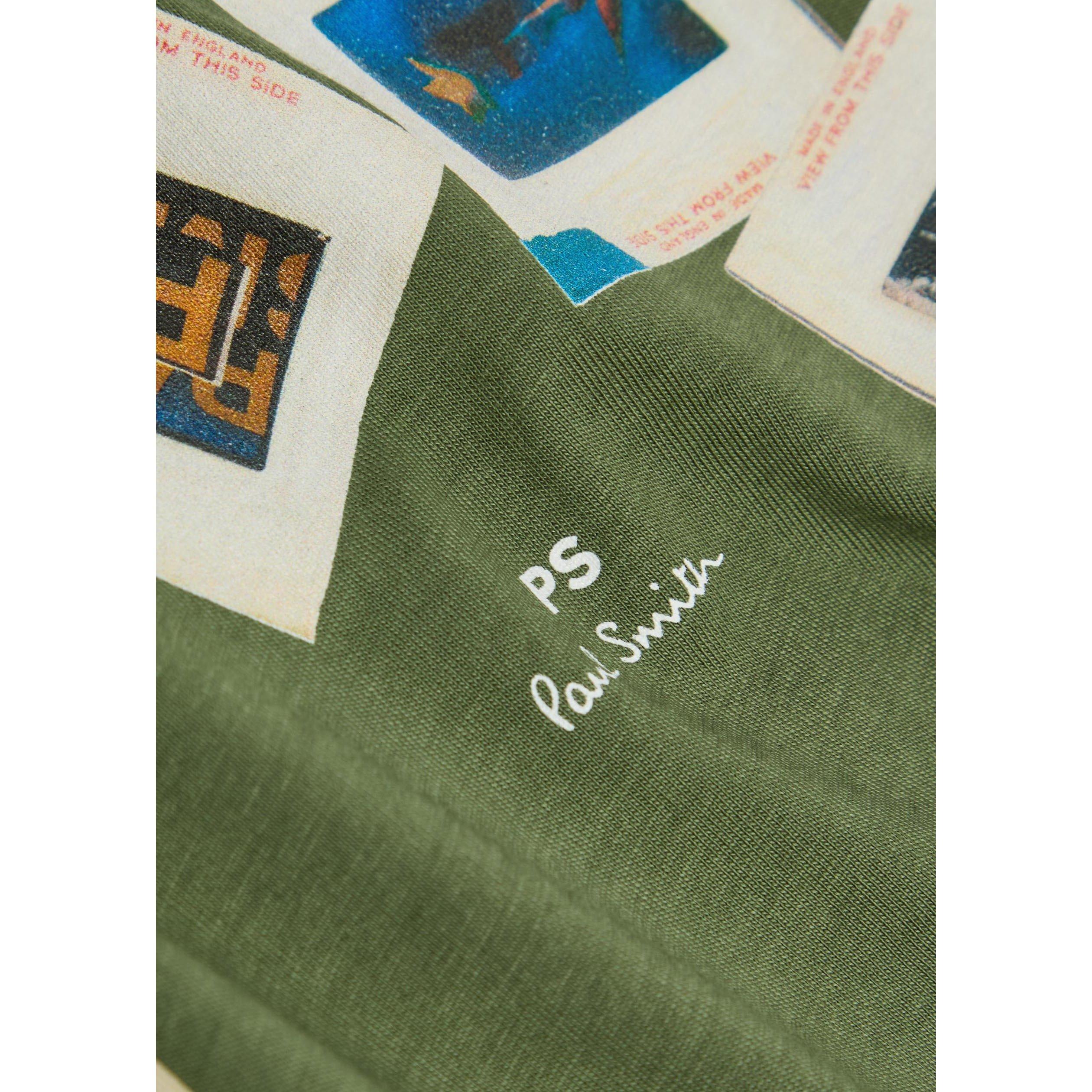 GREEN - PS Paul Smith - Men's Slides Graphic Cotton Short-Sleeve T-Shirt - 4