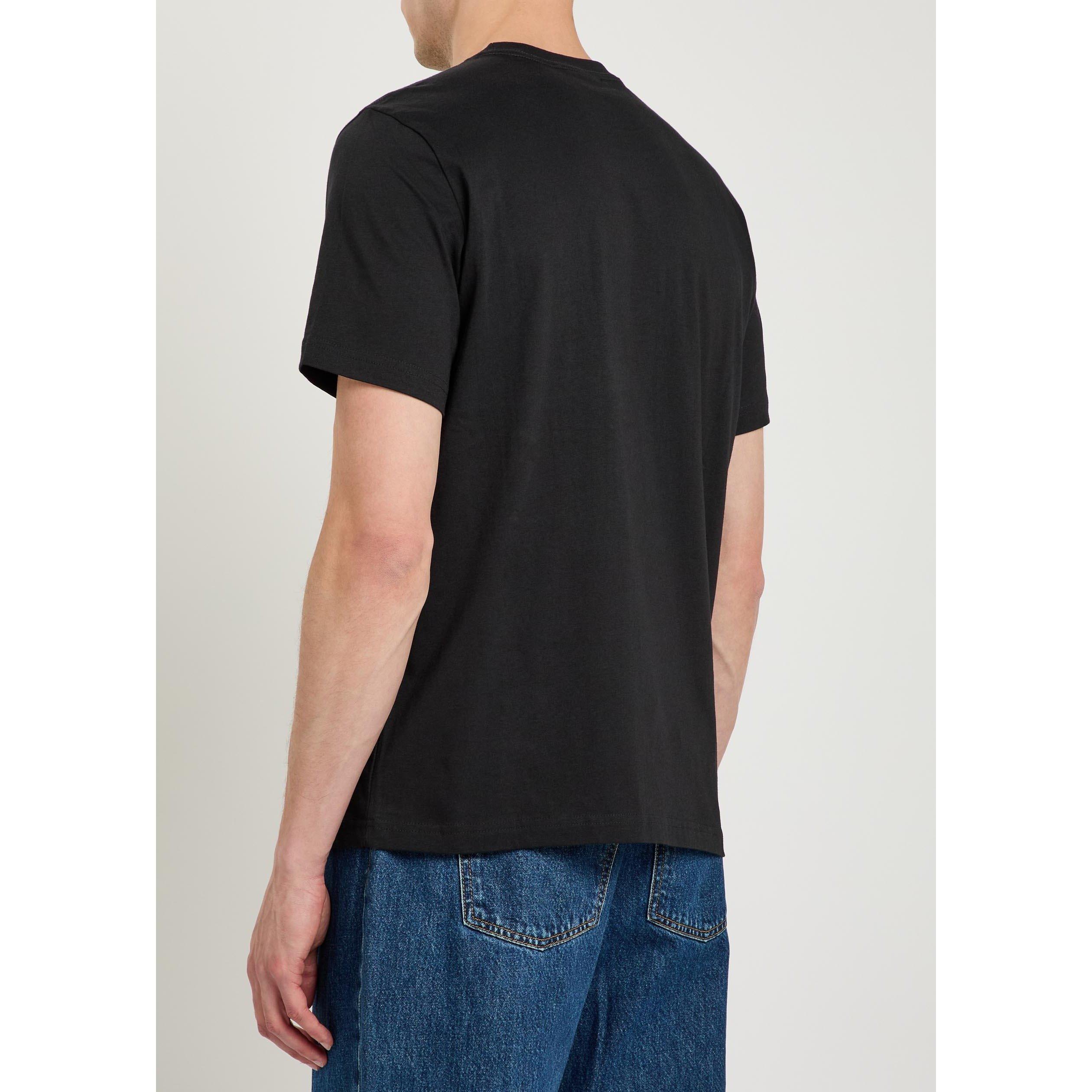 BLACK - PS Paul Smith - Men's Slides Graphic Cotton Short-Sleeve T-Shirt - 3
