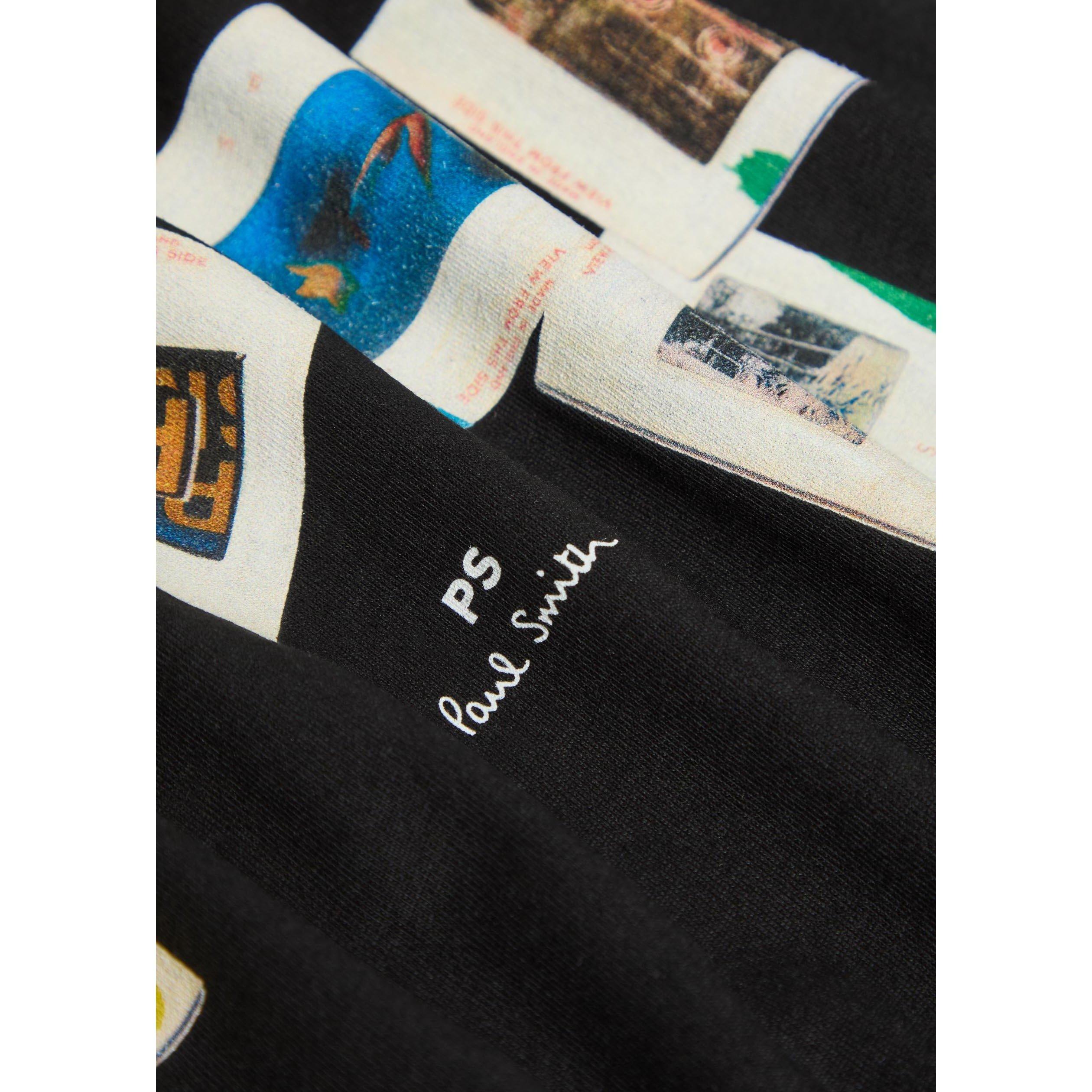 BLACK - PS Paul Smith - Men's Slides Graphic Cotton Short-Sleeve T-Shirt - 4