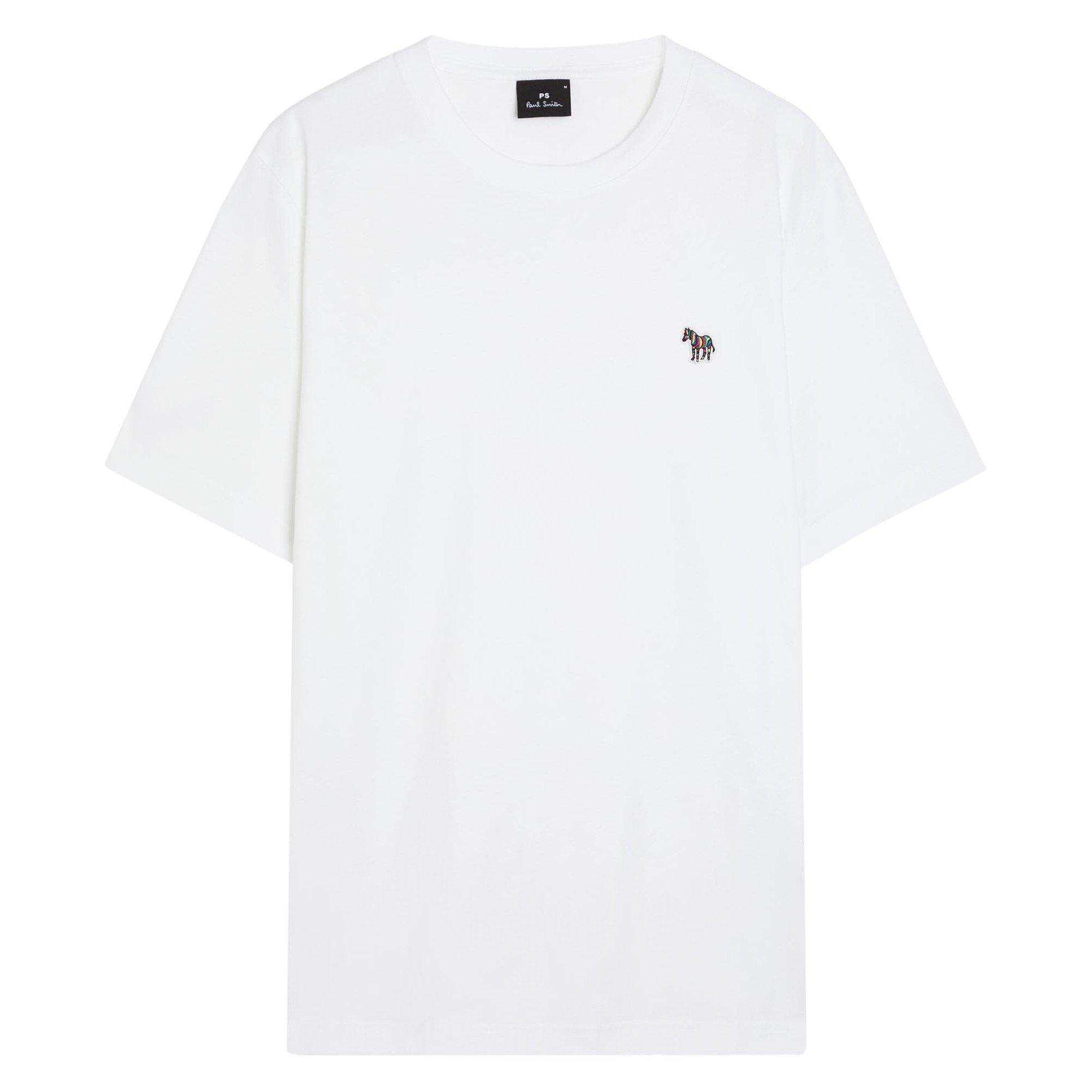 WHITE - PS Paul Smith - Men's Zebra Logo Cotton Short-Sleeve T-Shirt - 1