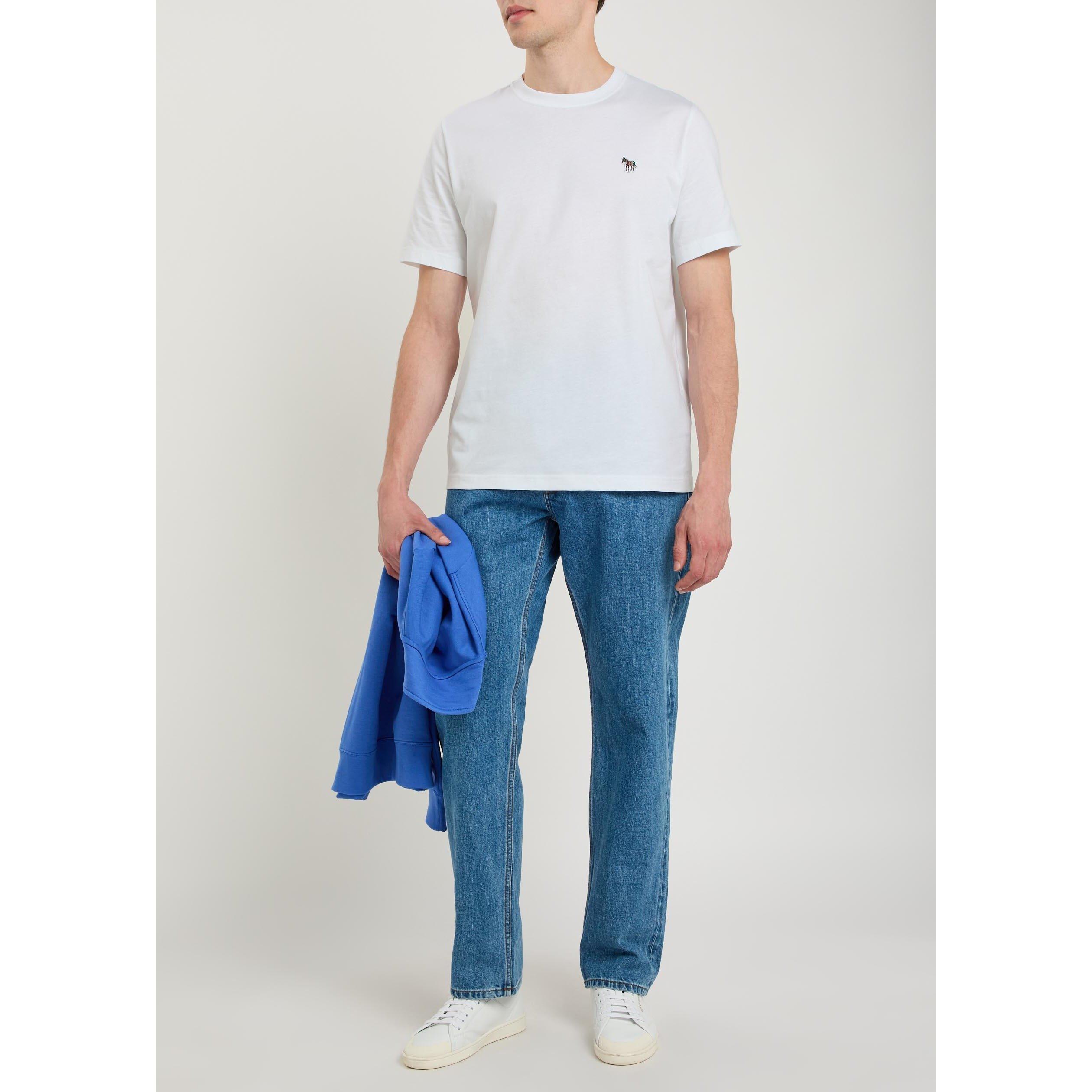 WHITE - PS Paul Smith - Men's Zebra Logo Cotton Short-Sleeve T-Shirt - 5