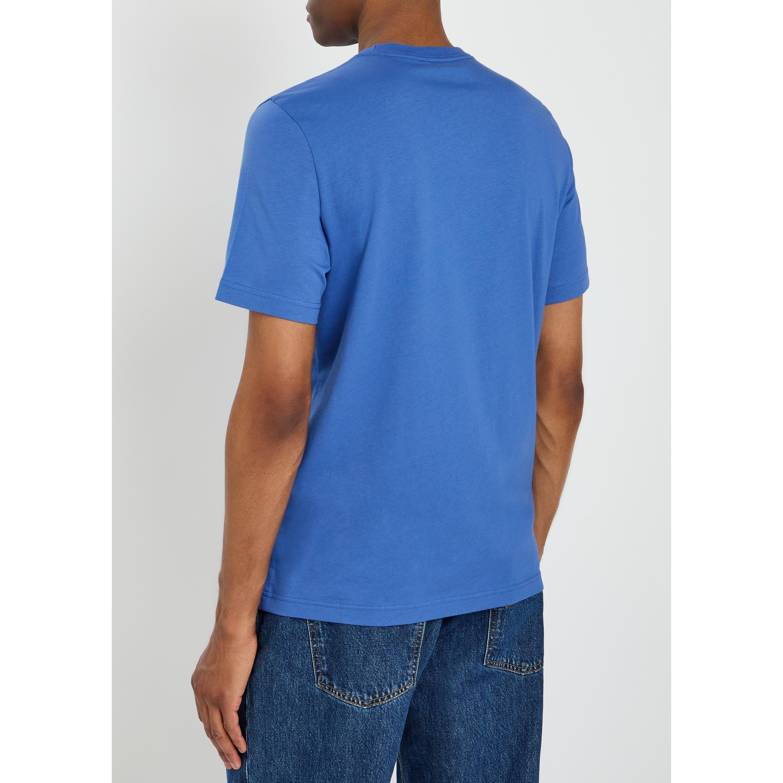 BLUE - PS Paul Smith - Men's Zebra Logo Cotton Short-Sleeve T-Shirt - 3