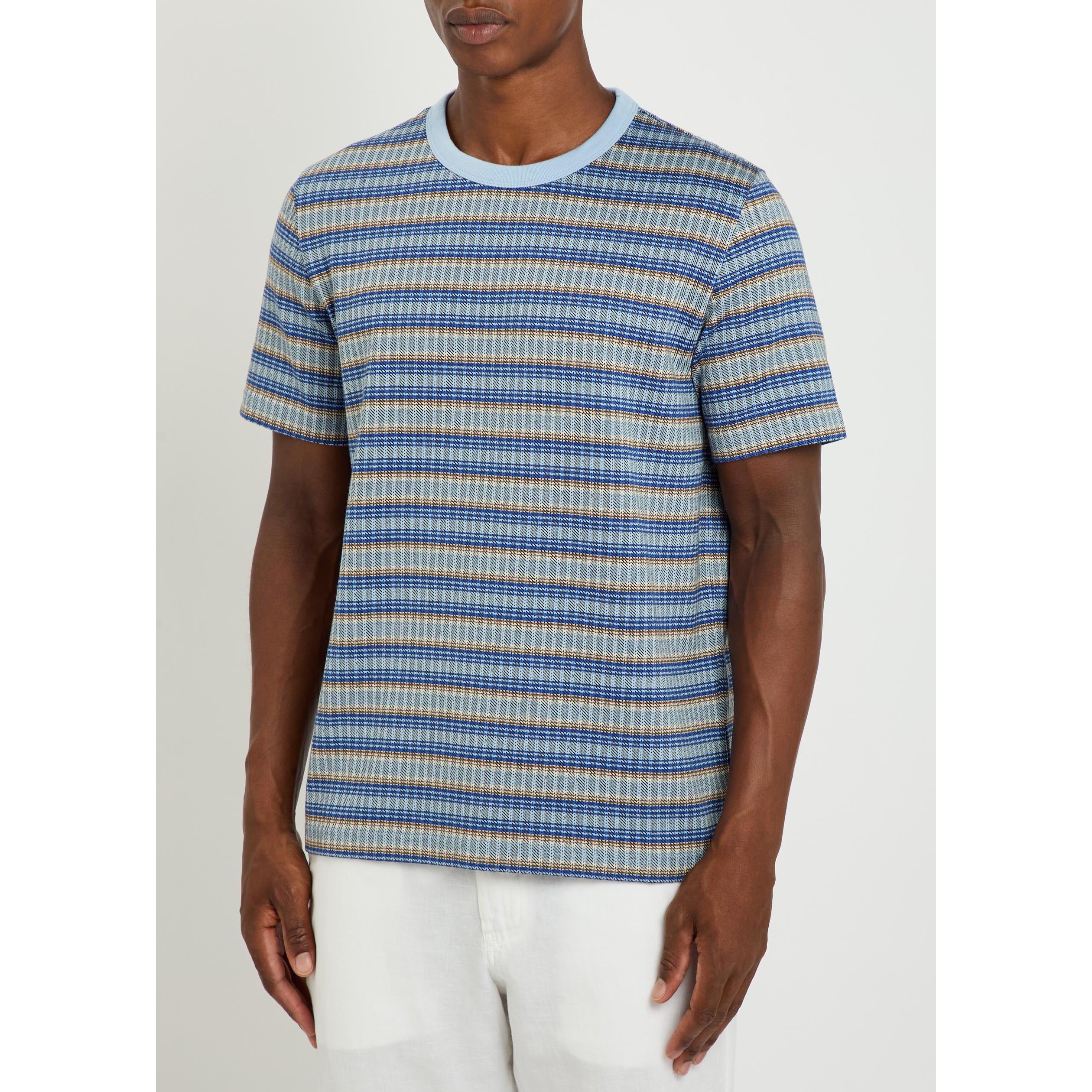 LIGHT BLUE - PS Paul Smith - Men's Striped Short-Sleeve Regular-Fit T-Shirt - 2