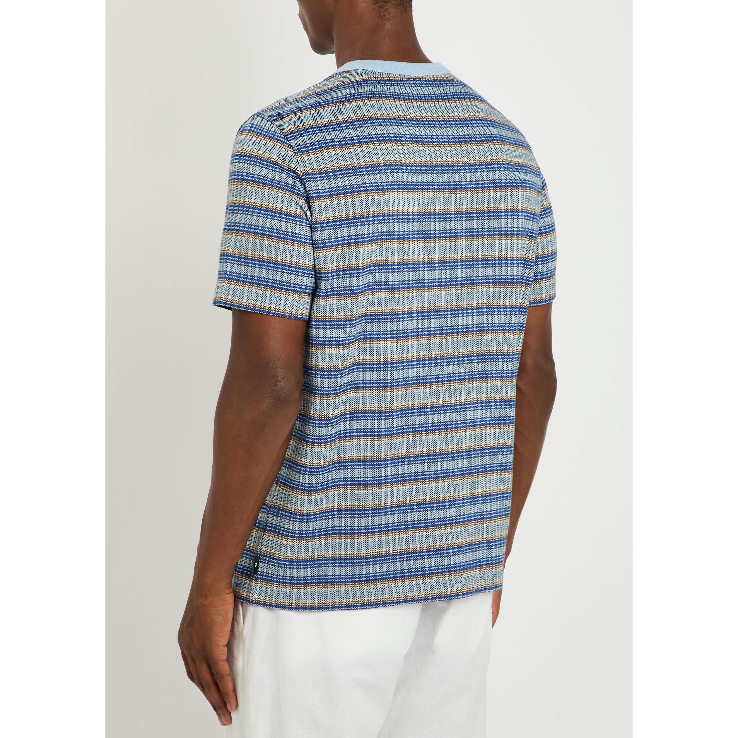 LIGHT BLUE - PS Paul Smith - Men's Striped Short-Sleeve Regular-Fit T-Shirt - 3