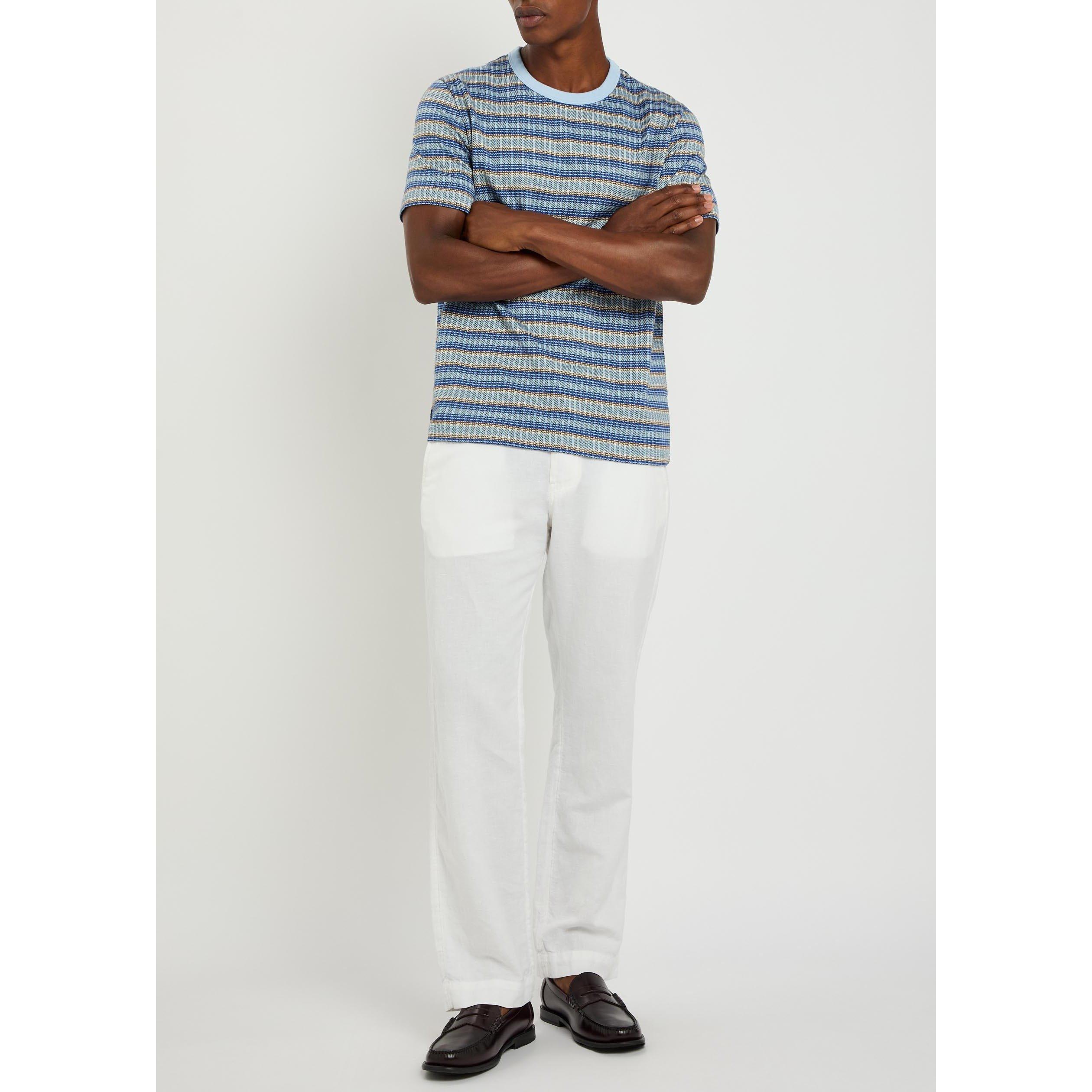 LIGHT BLUE - PS Paul Smith - Men's Striped Short-Sleeve Regular-Fit T-Shirt - 5