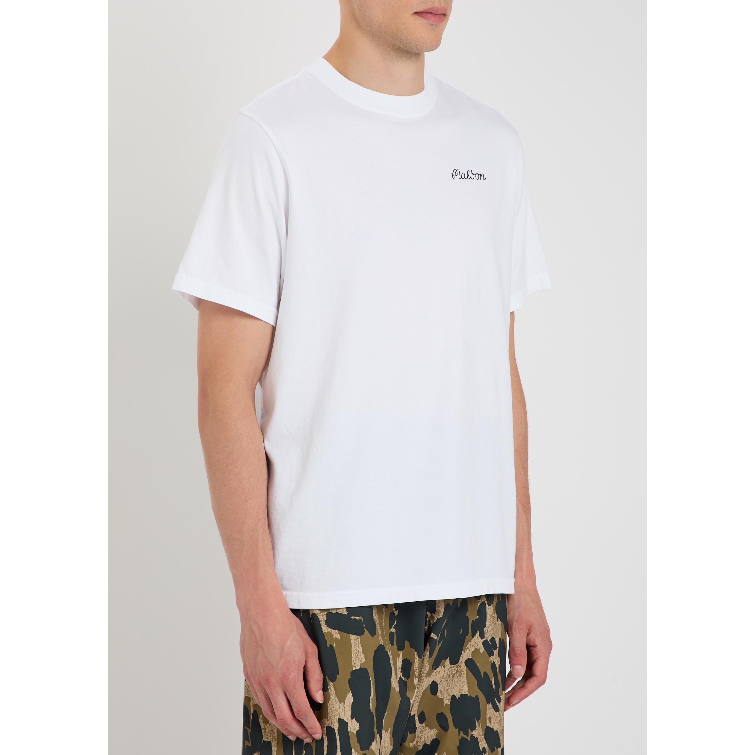 WHITE - Malbon - Men's Baldwin Cotton T-Shirt - 2