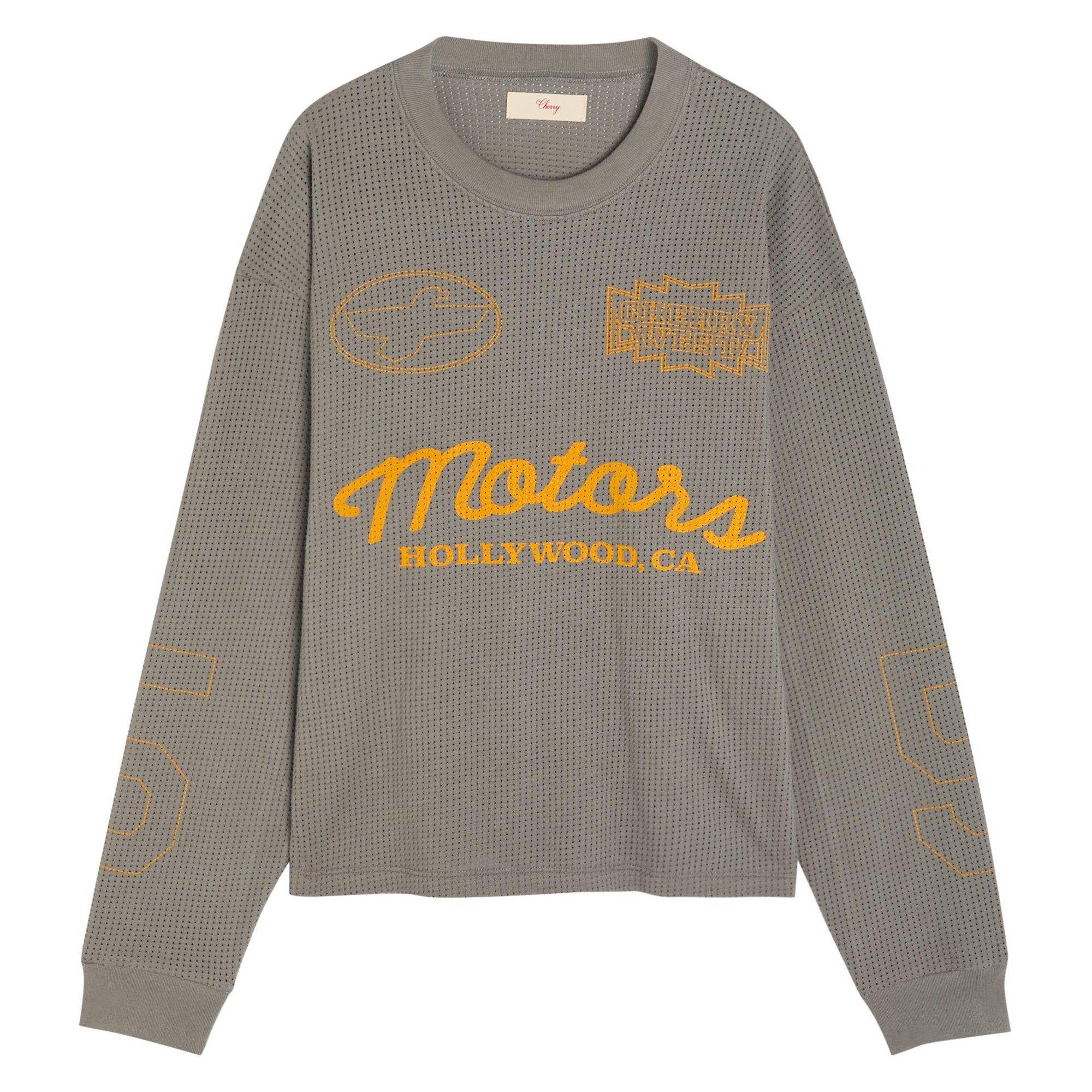 CHARCOAL - Cherry LA - CH MESH MOTORS LS TEE