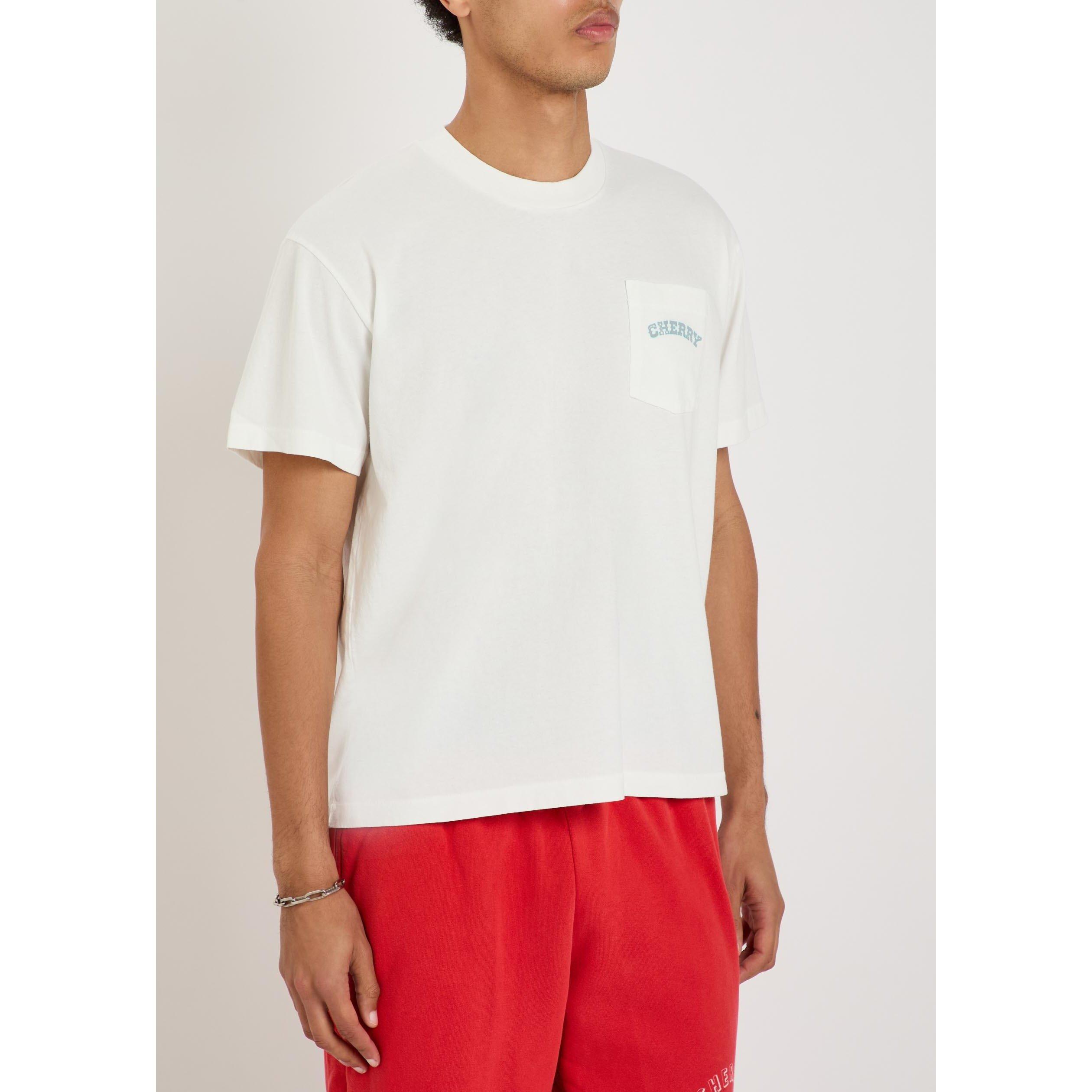 WHITE - Cherry LA - Men's Palamino Classic Cotton Oversized-Fit T-Shirt - 2
