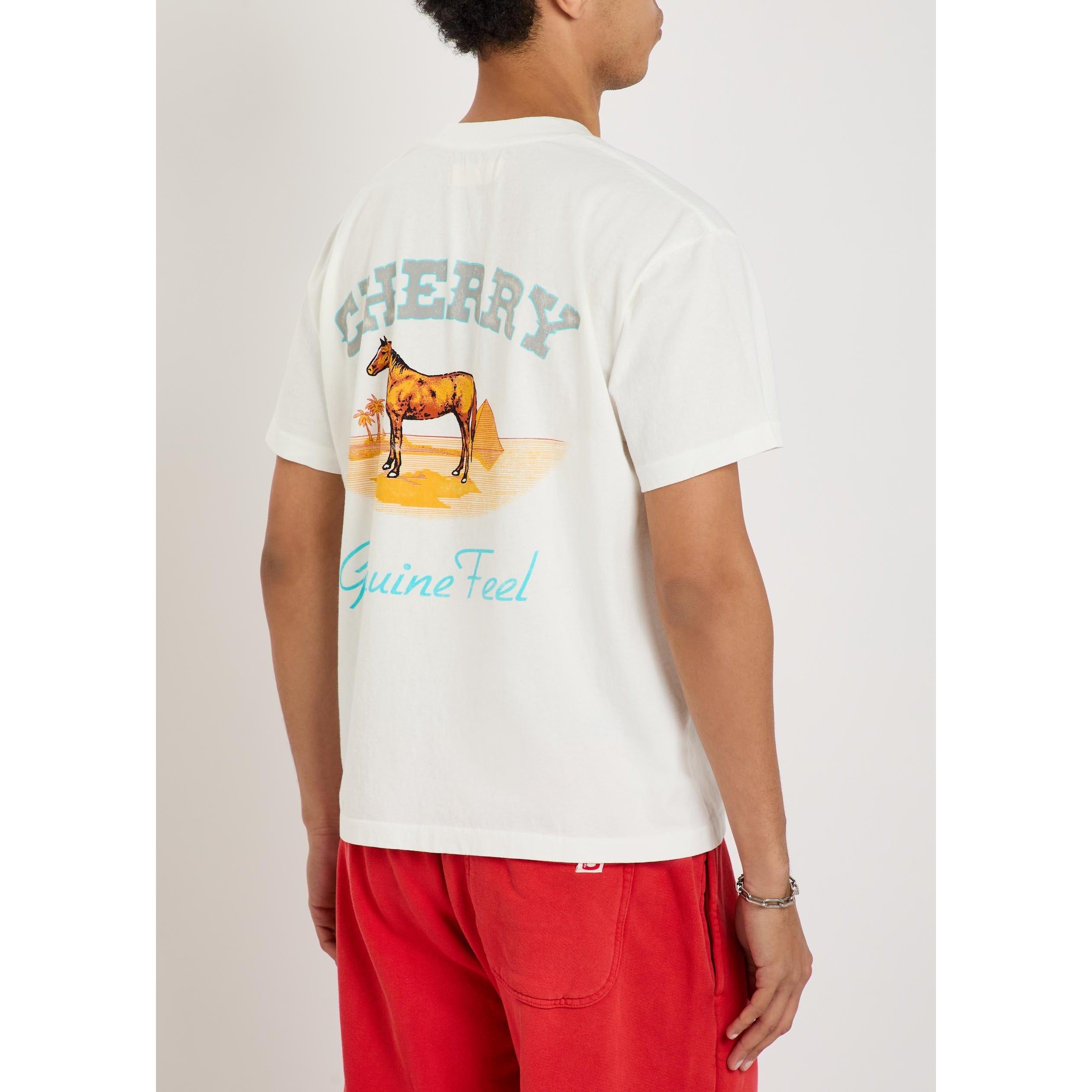WHITE - Cherry LA - Men's Palamino Classic Cotton Oversized-Fit T-Shirt - 3