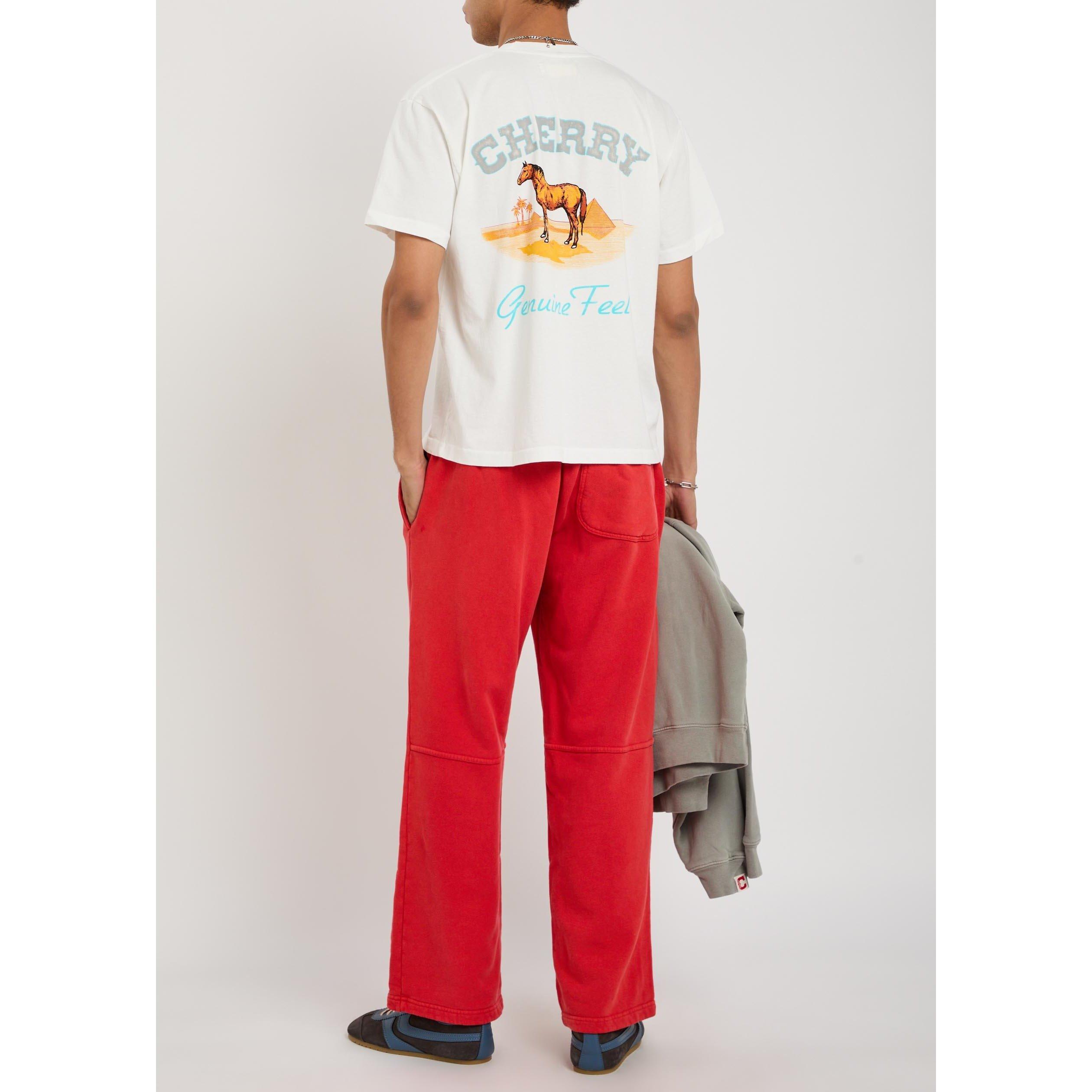 WHITE - Cherry LA - Men's Palamino Classic Cotton Oversized-Fit T-Shirt - 5