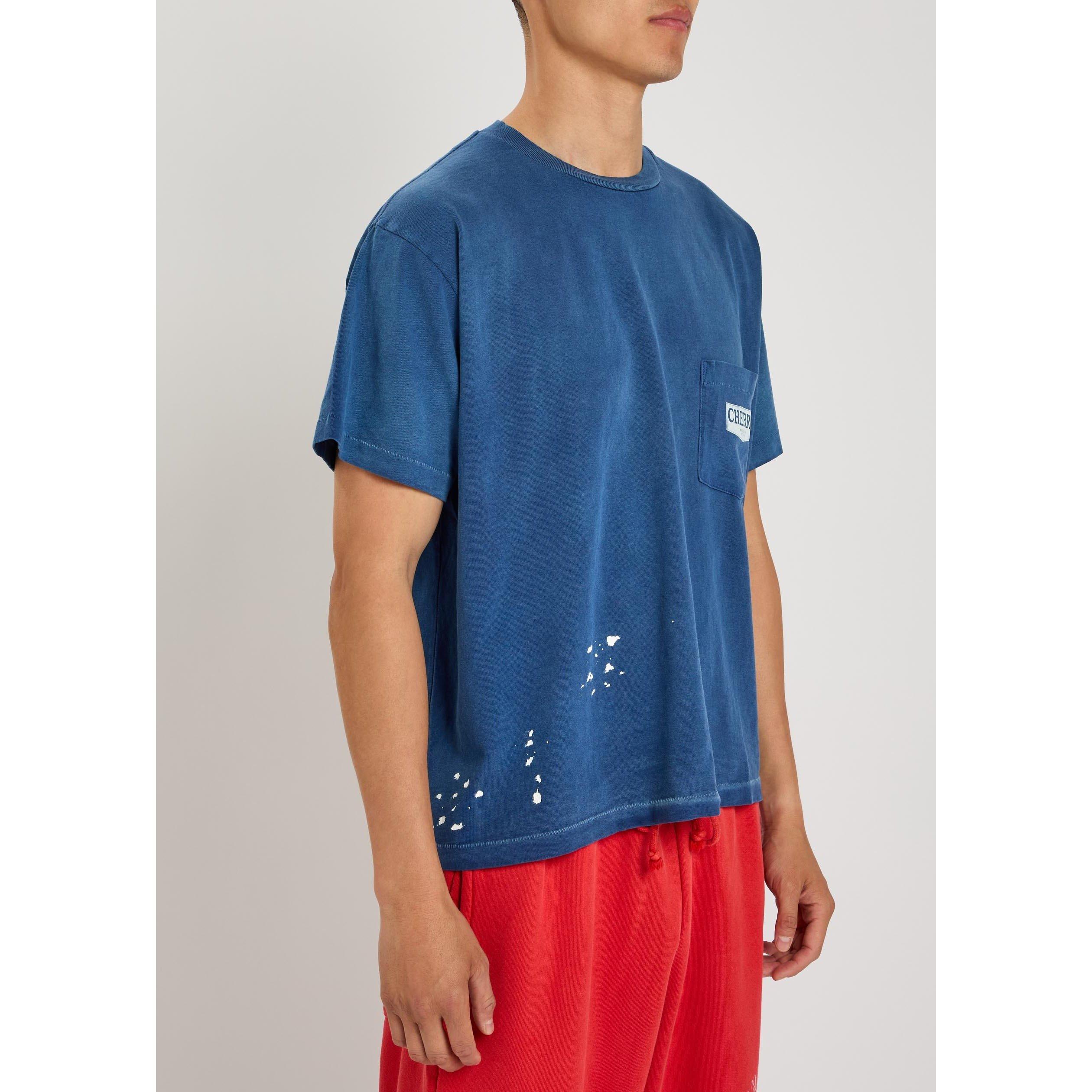 NAVY - Cherry LA - CH CHEVRON BOXY POCKET TEE - 2