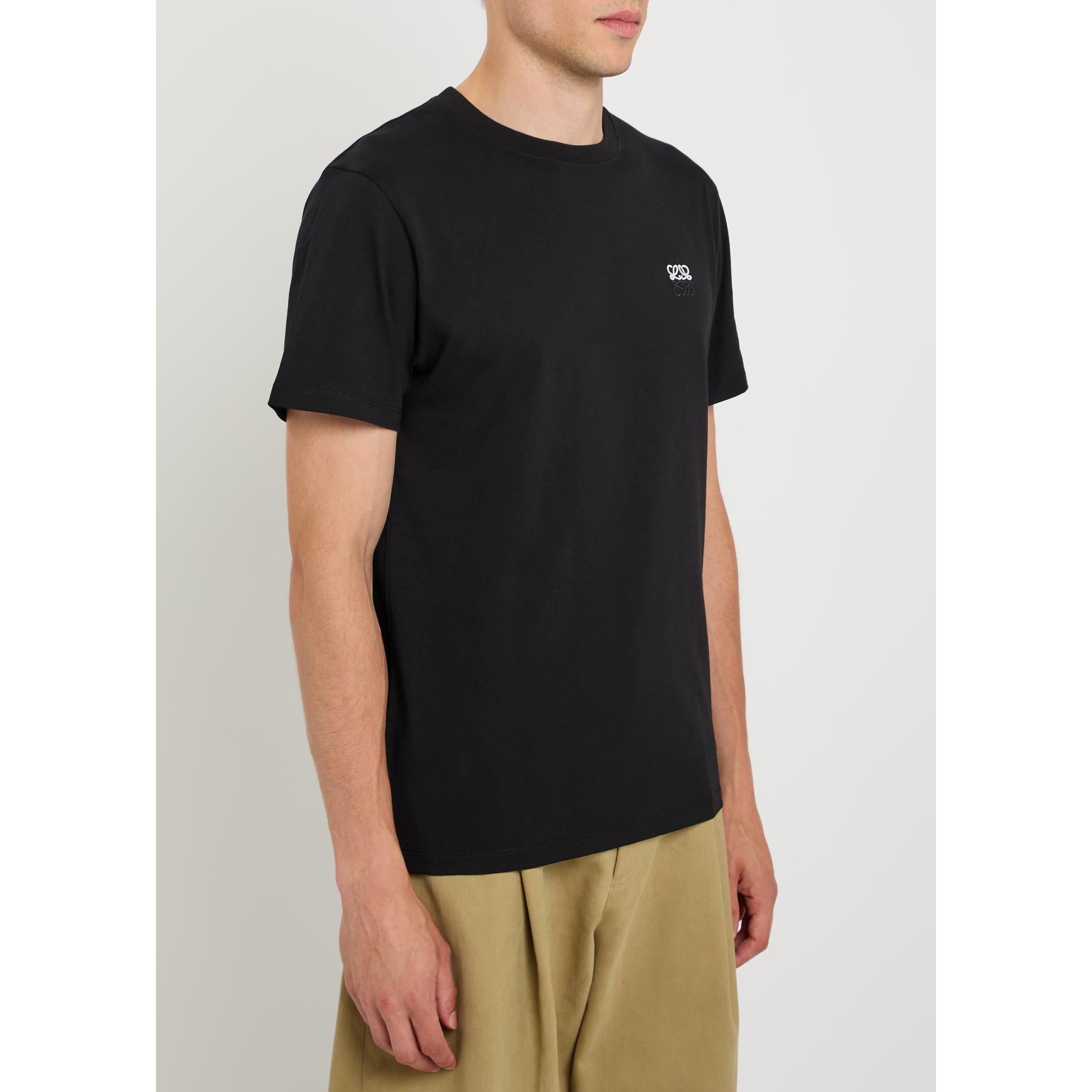 BLACK - LOEWE - Men's Cotton Short-Sleeve Crew-Neck T-Shirt - 2